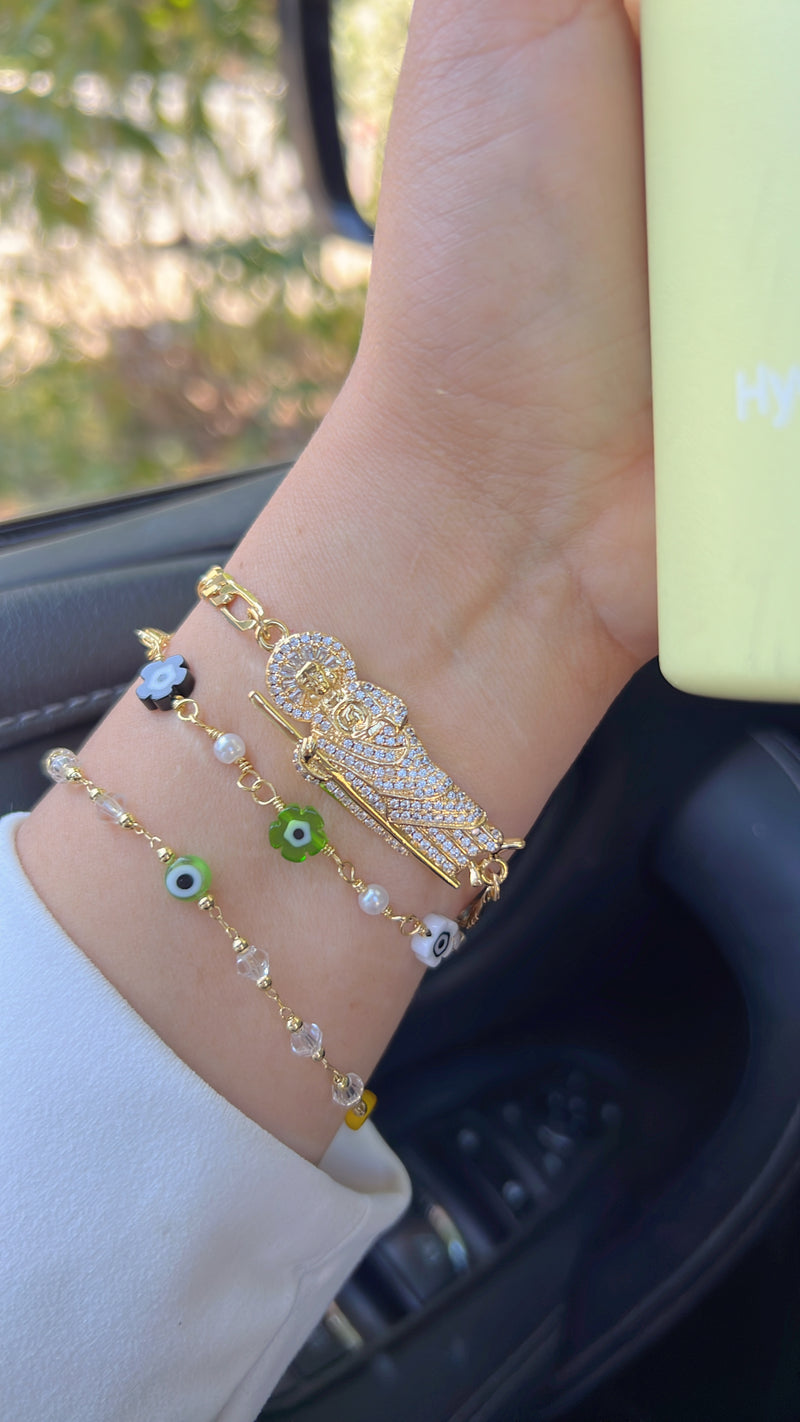 Pulsera San Judas Fígaro de Oro