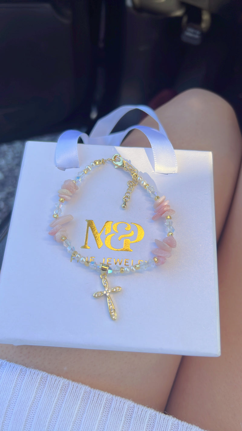 Pink Opal Goddess Bracelet