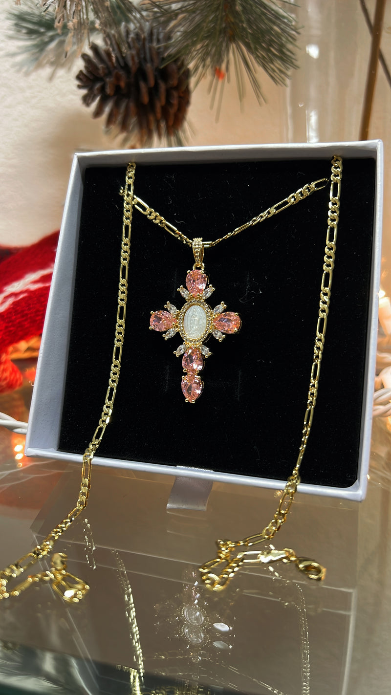 Rosie Virgin Mary Cross Necklace