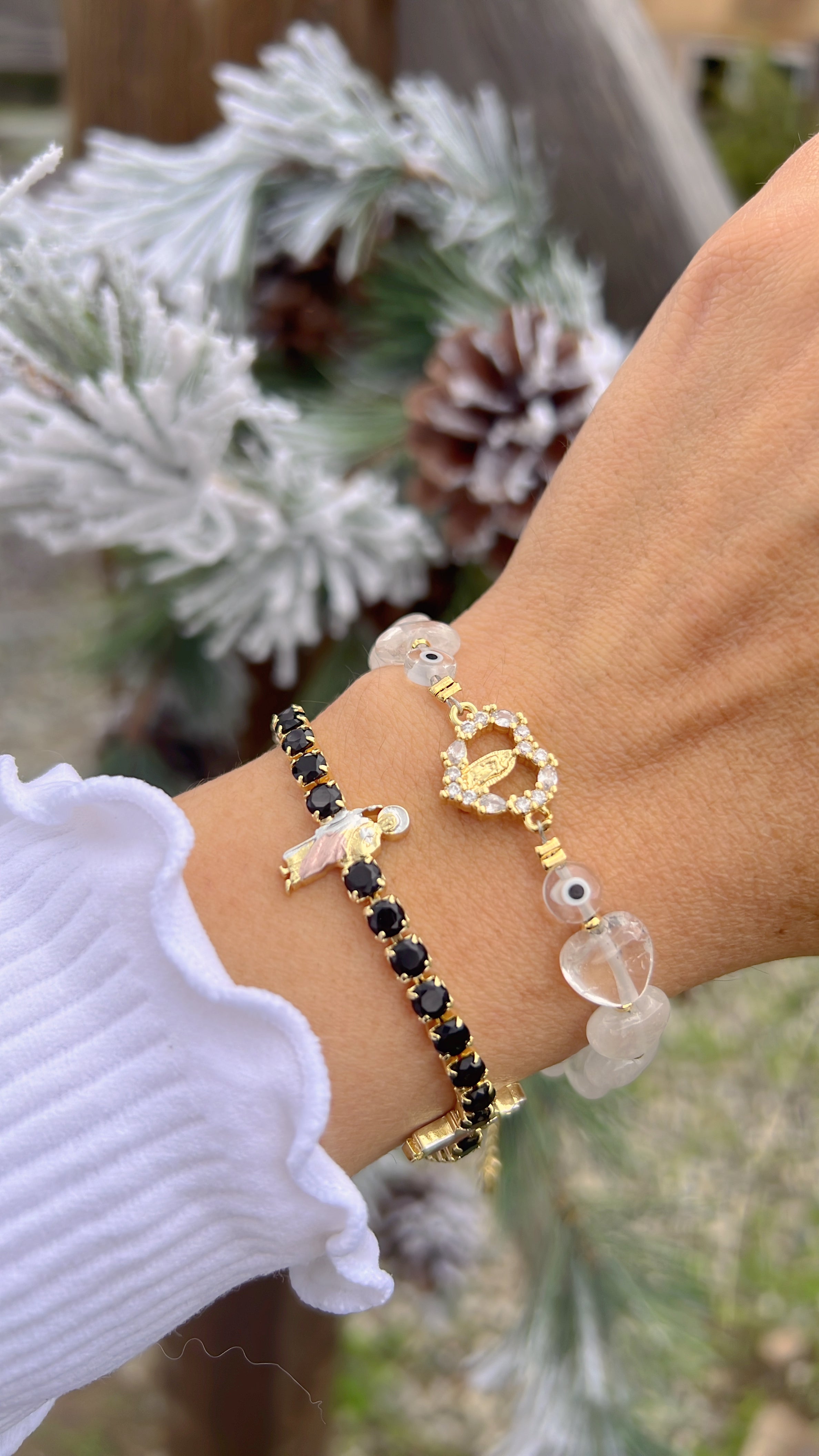 Black Rosie Saint Jude Tennis Bracelet