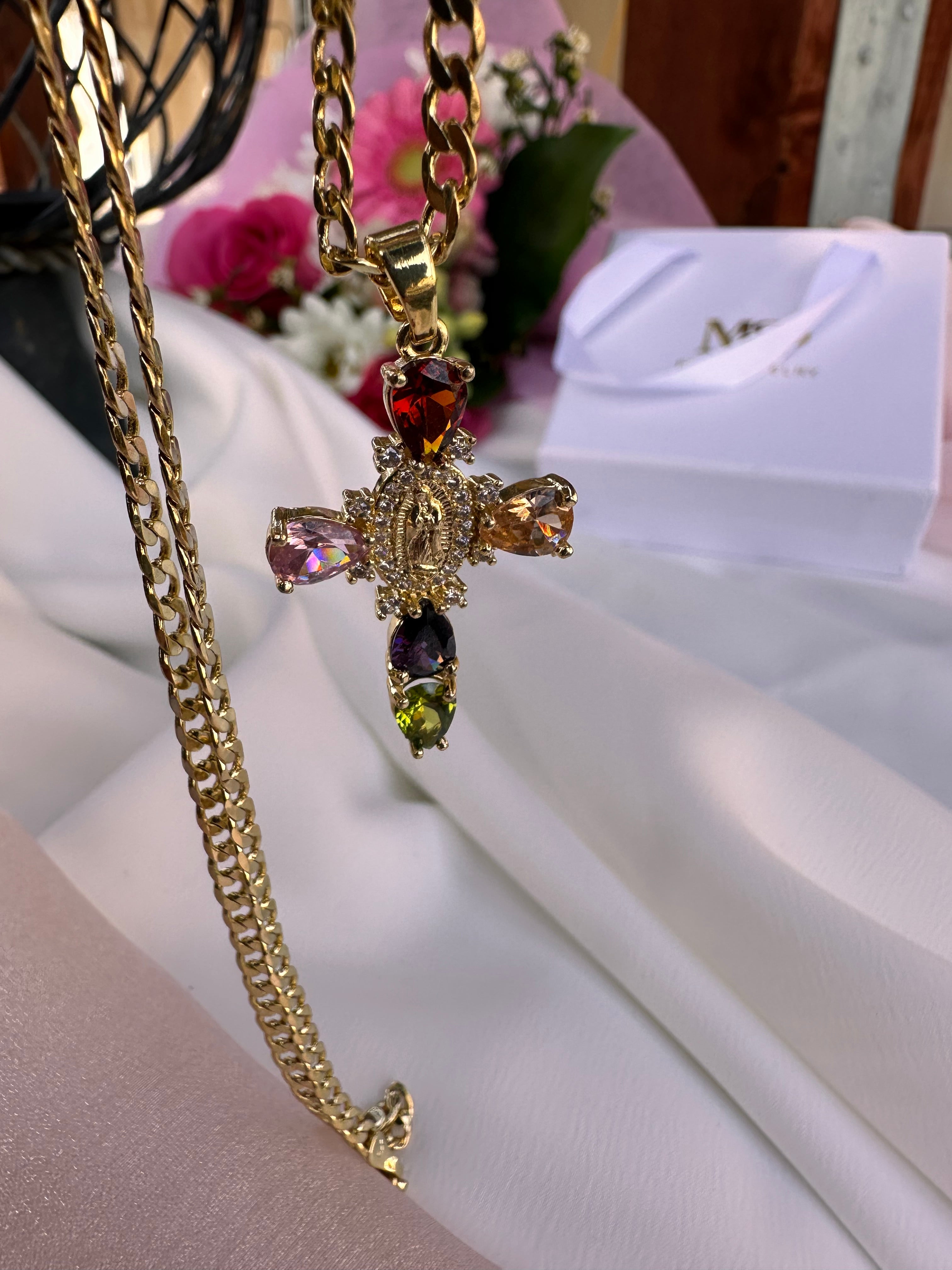 Lady of Guadalupe Cross Necklace