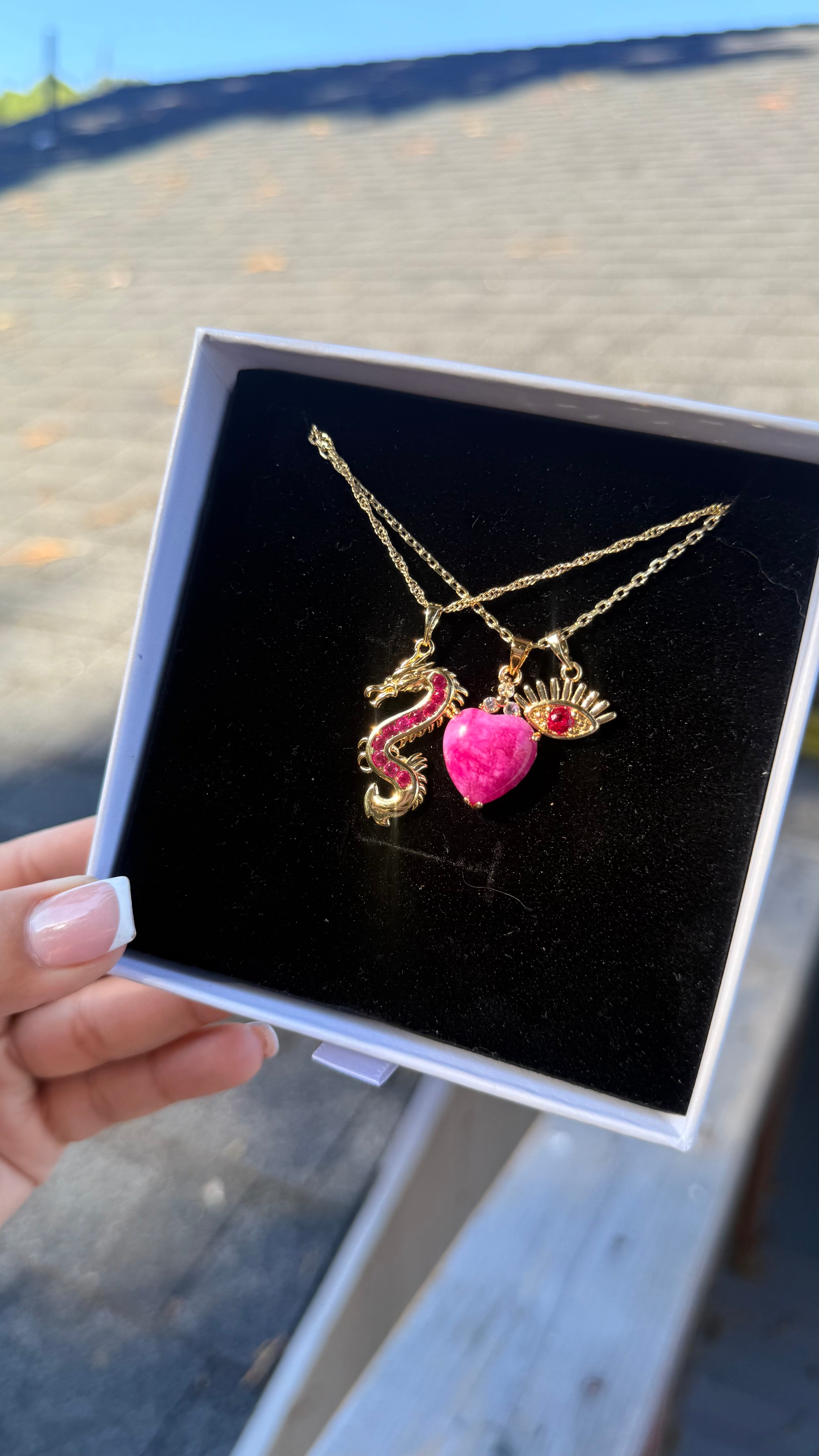 Berry Dragon Necklace Set