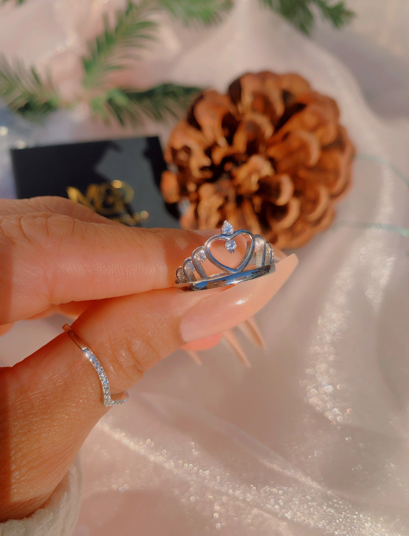 Tiara Heart Ring - Size 8