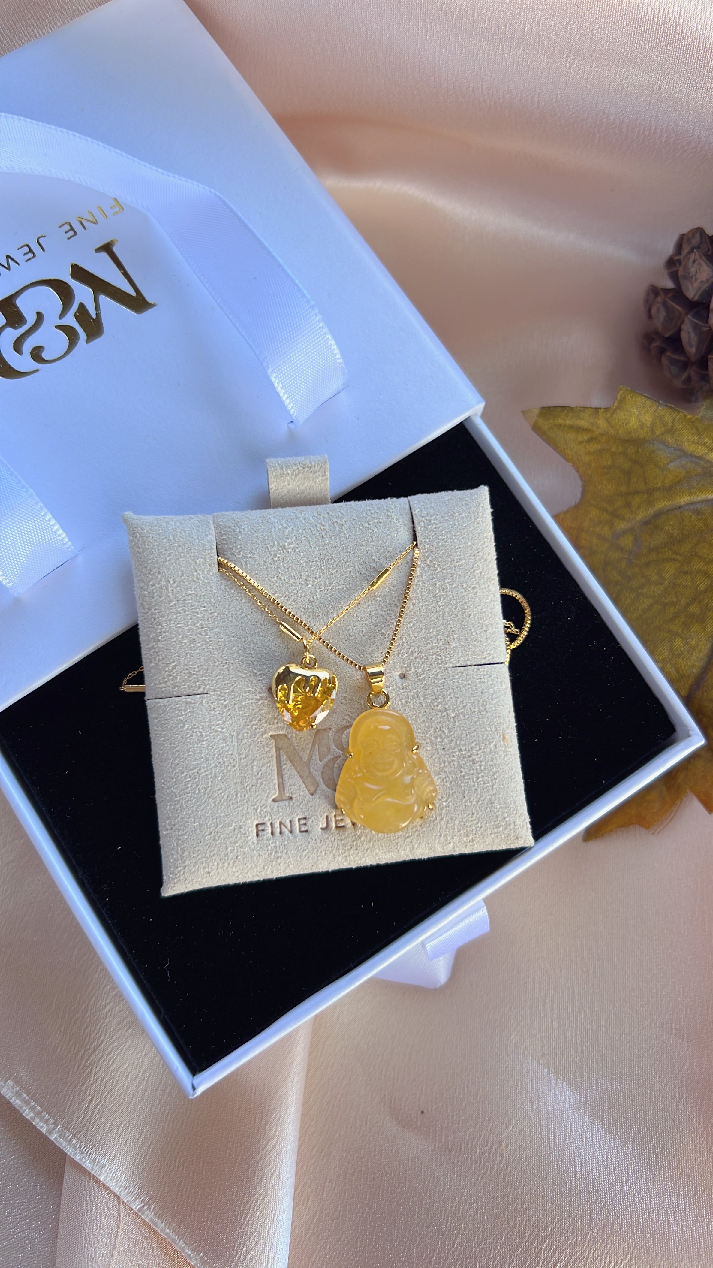 Sweet Honey Buddha Necklace Set