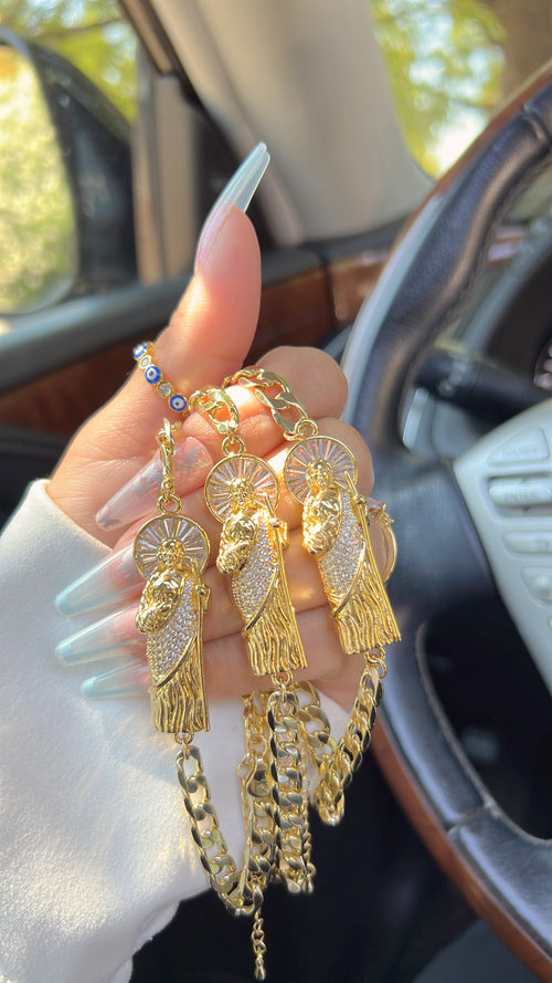 Gold Saint Jude Cuban Bracelet