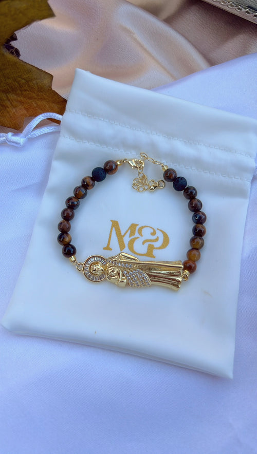 San Judas "Ojo de Tigre" Bracelet