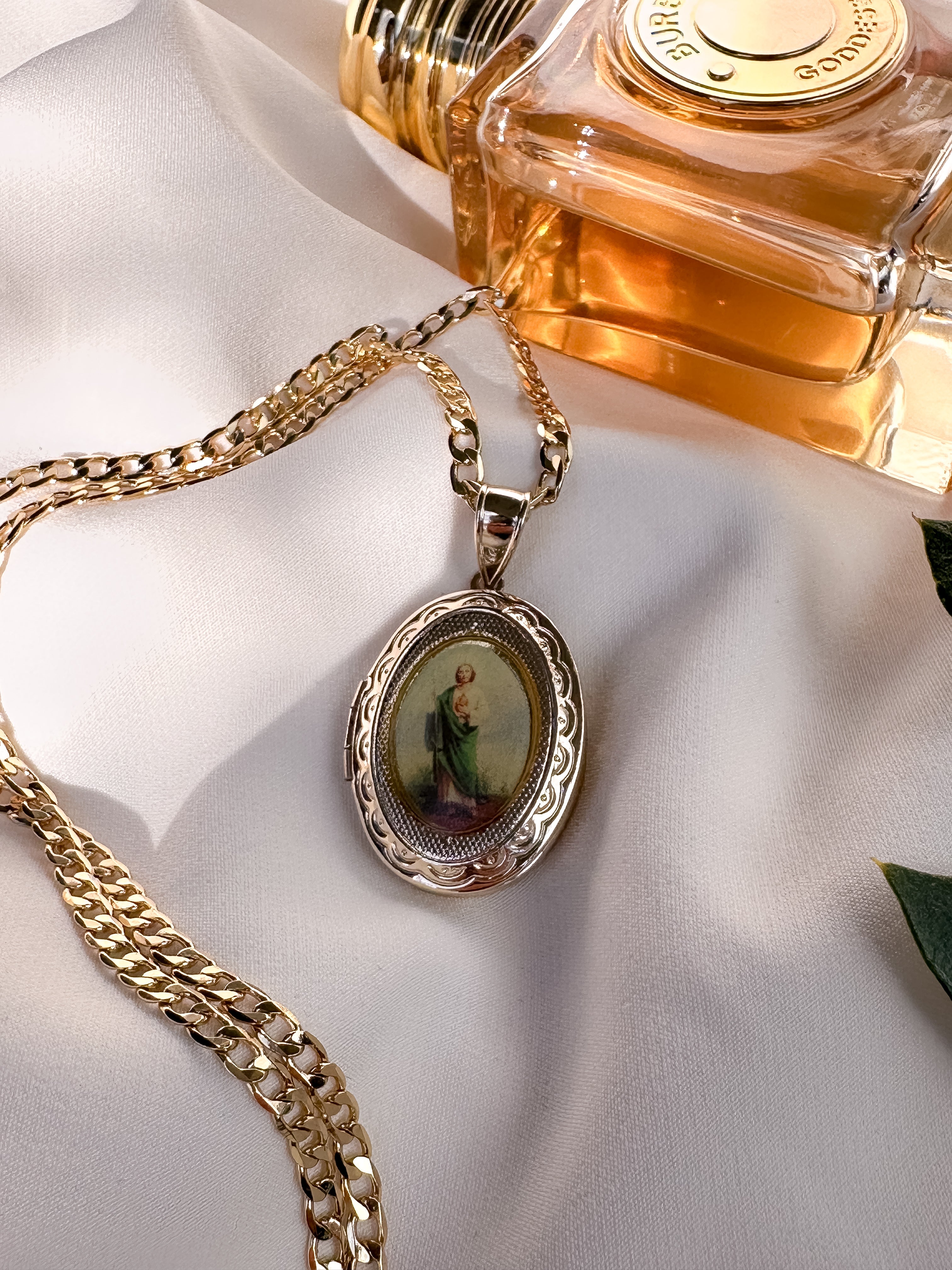 San Judas Picture Locket Necklace