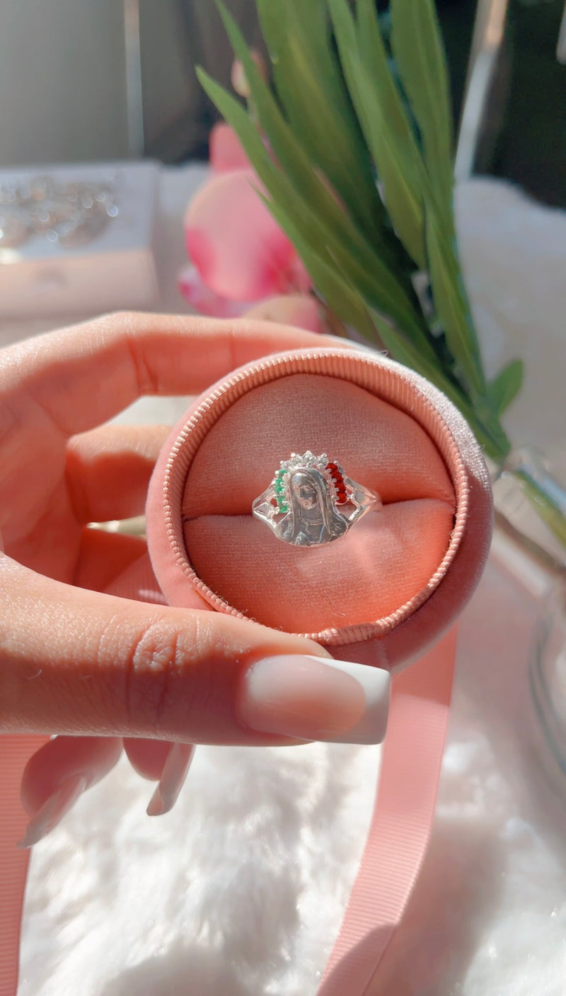 Silver Virgen de Guadalupe Ring