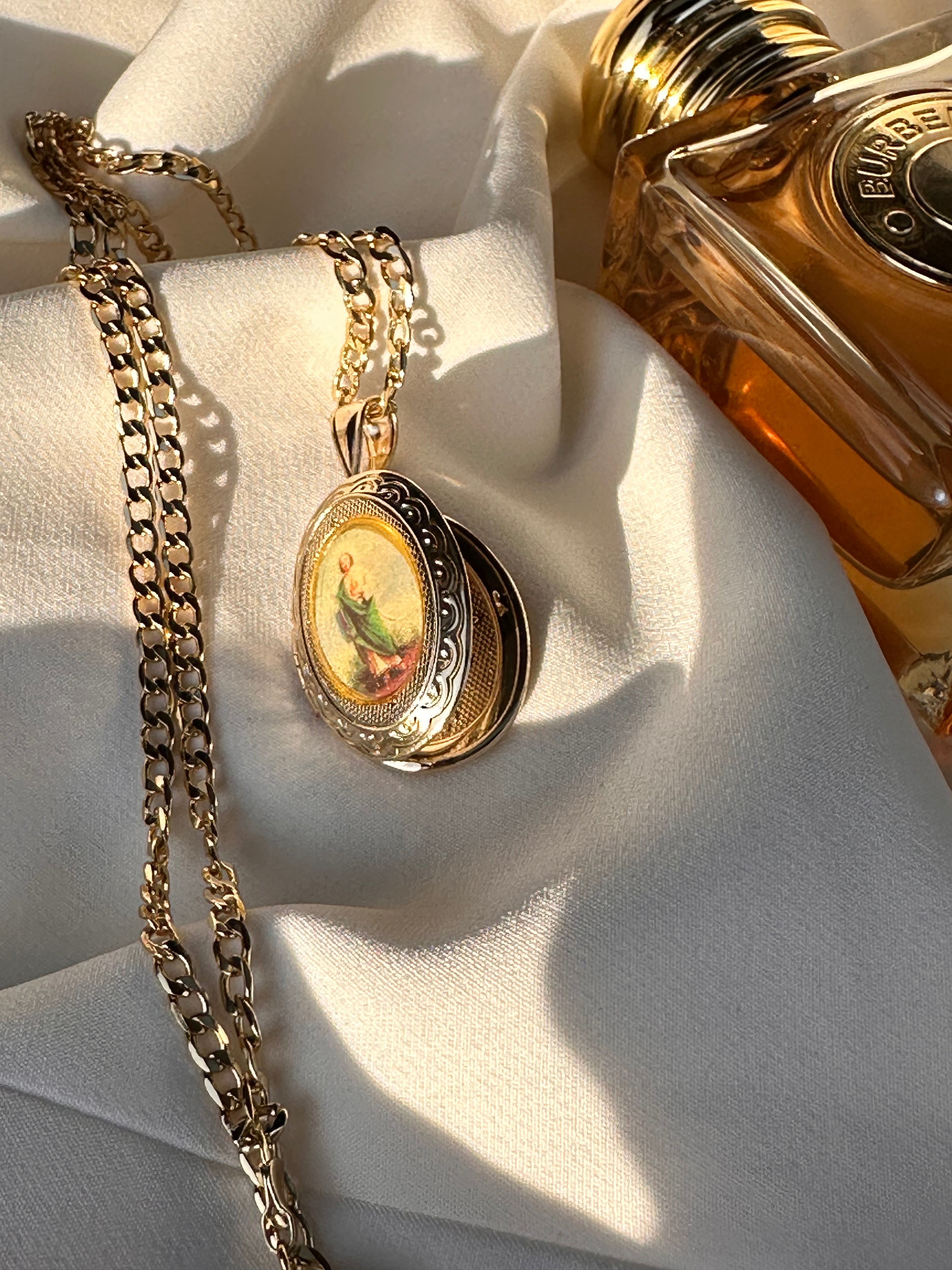 San Judas Picture Locket Necklace