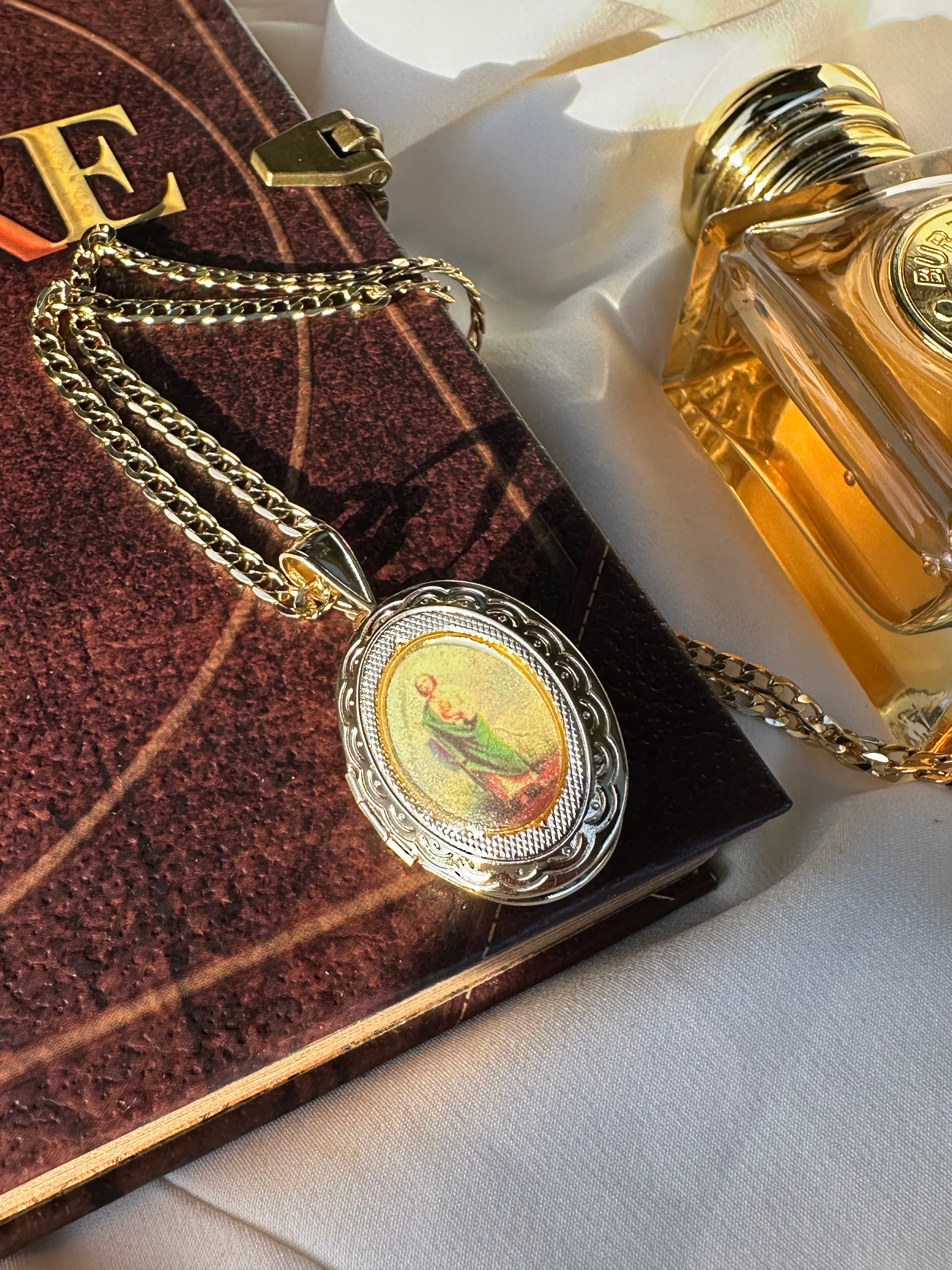 San Judas Picture Locket Necklace