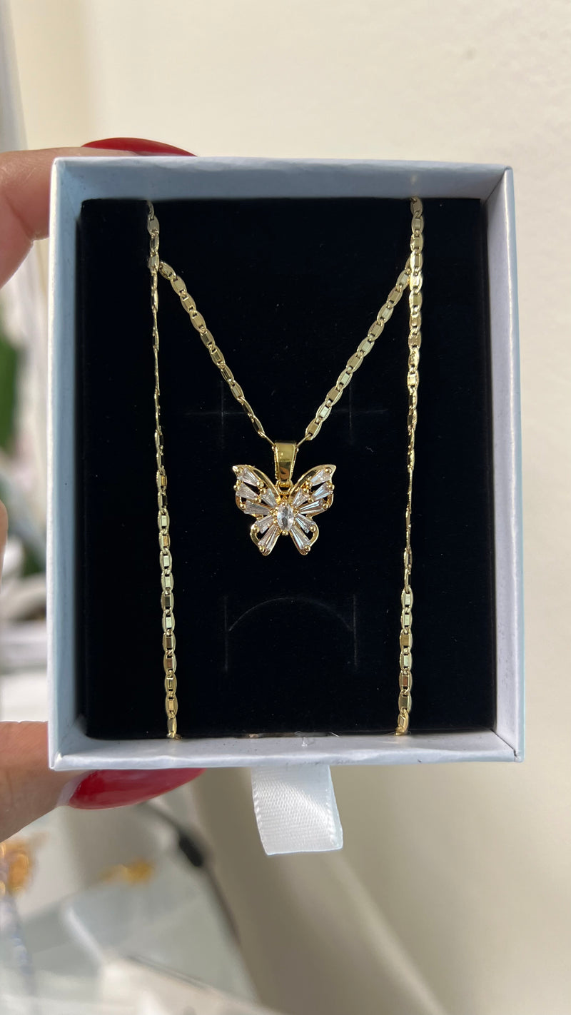 Sweet Heart Butterfly Necklace