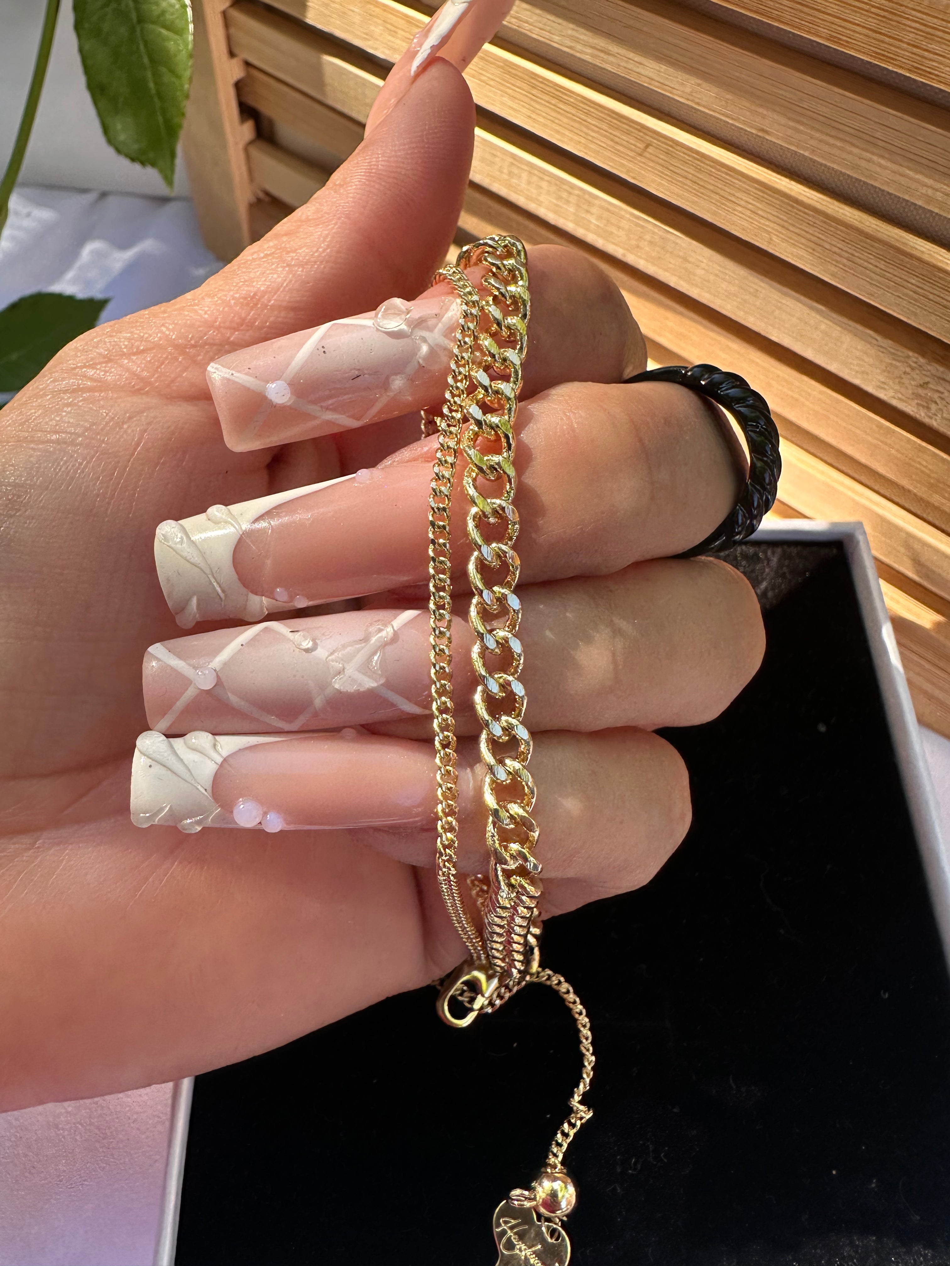 Miami Cuban Anklet Set