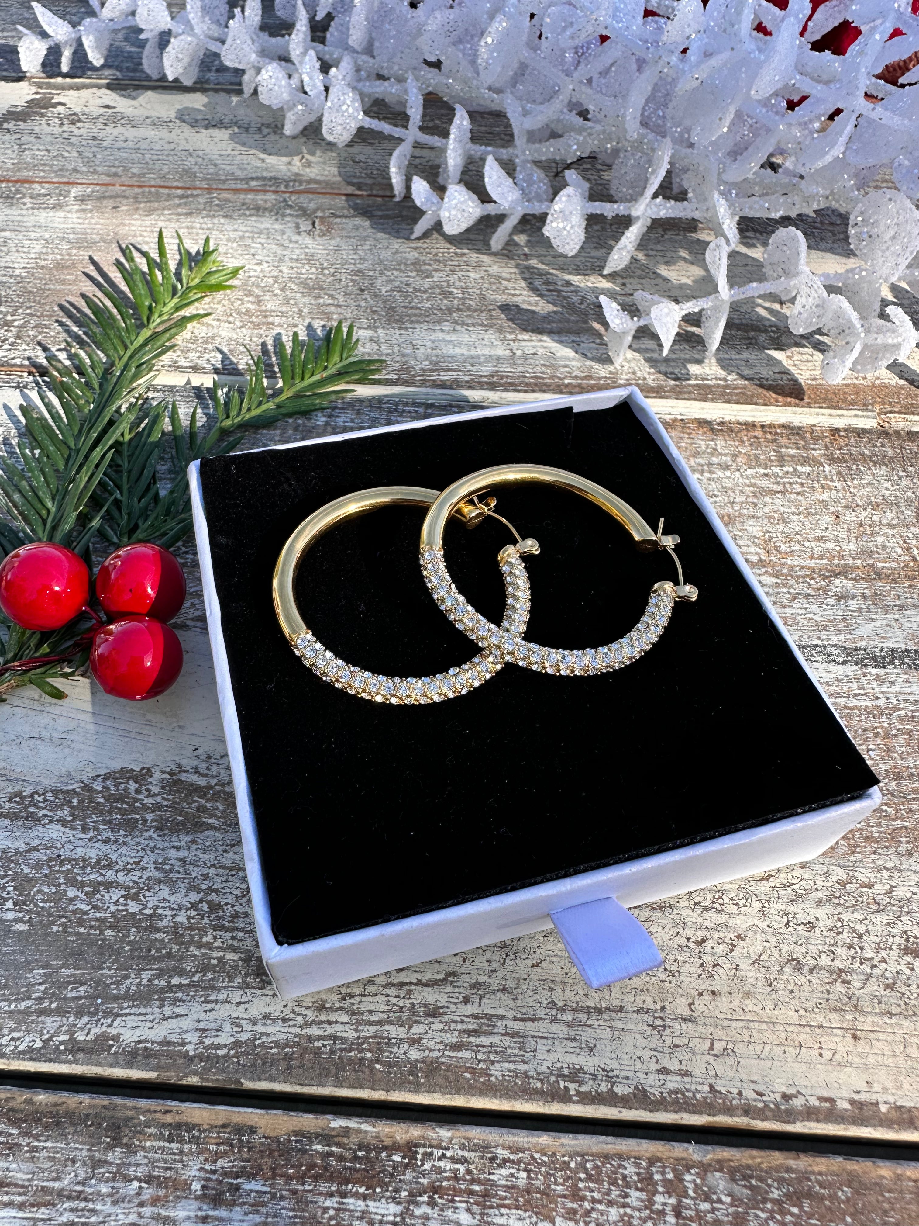 Dual Glow Pavé Hoops