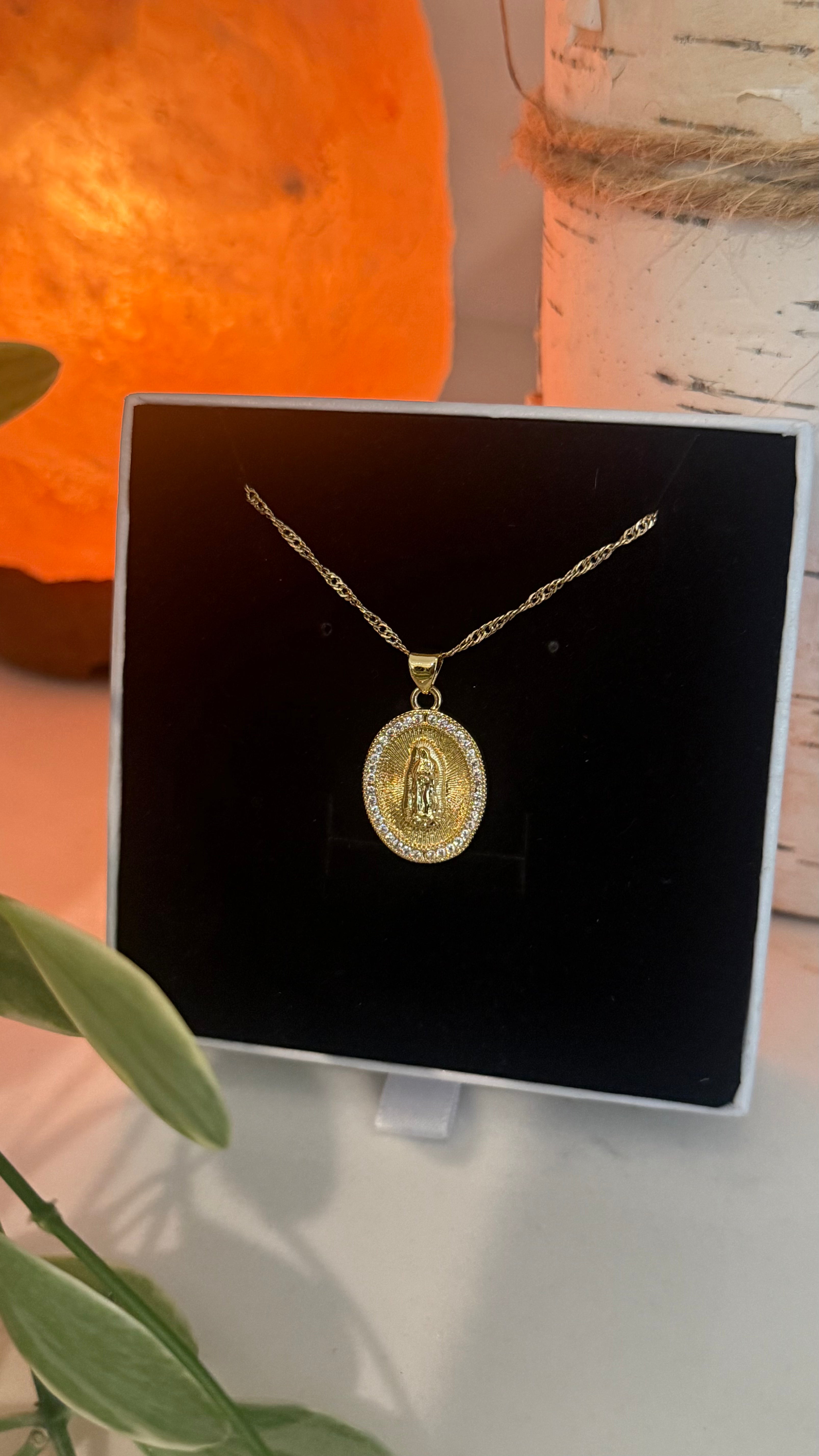 Radiating Virgin Mary Necklace