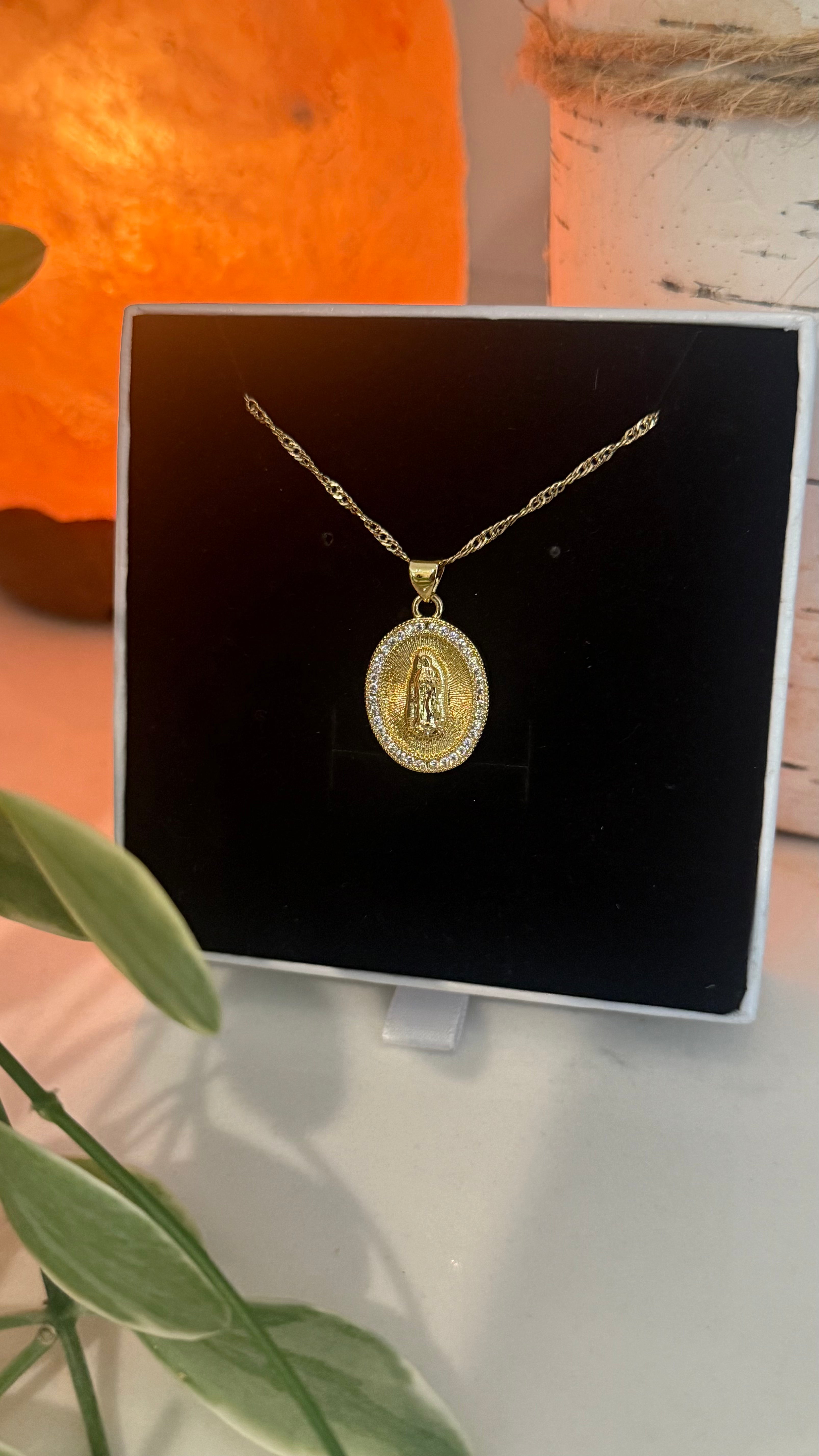 Radiating Virgin Mary Necklace