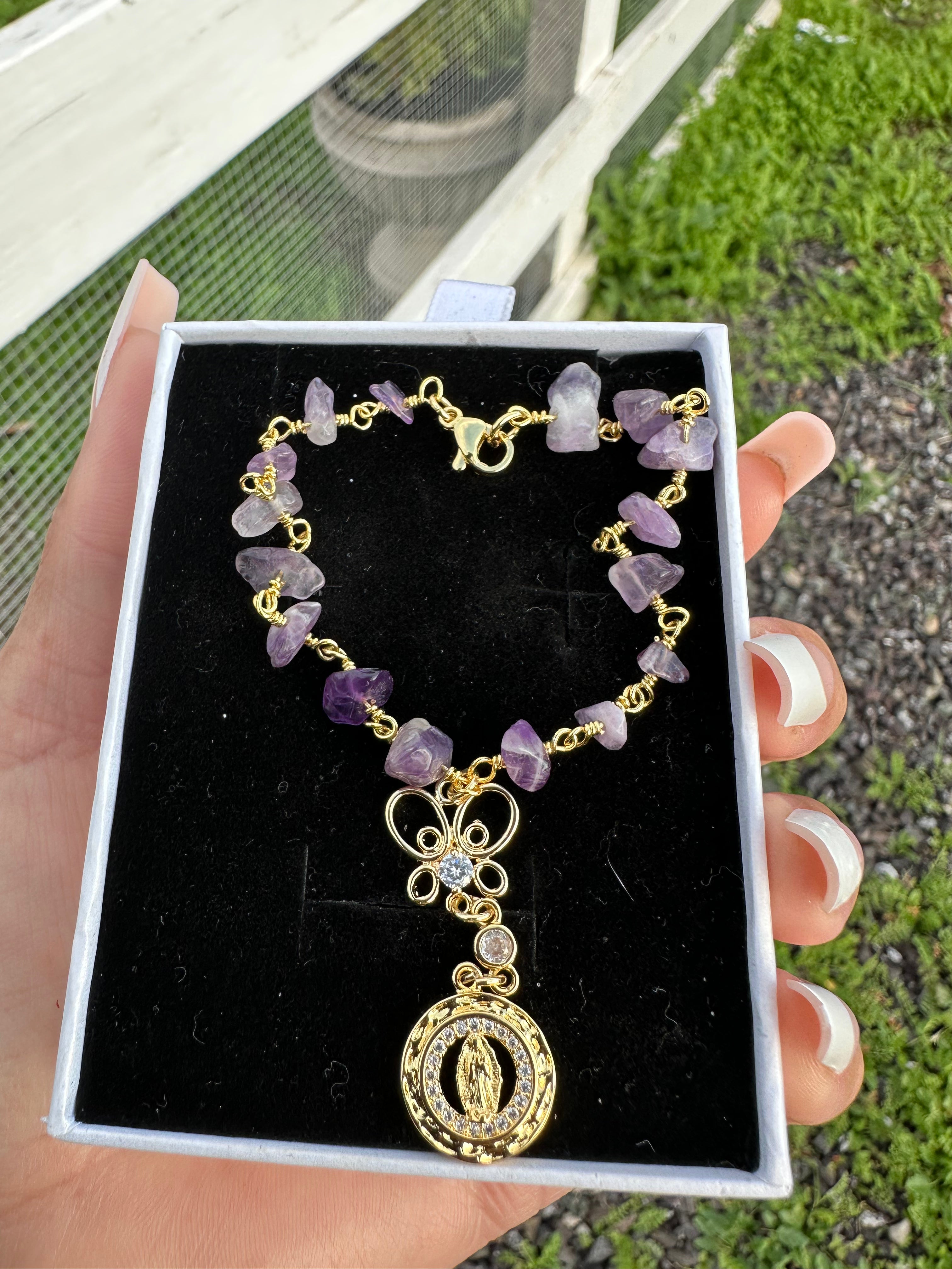 Mini Virgencita Car Rosario