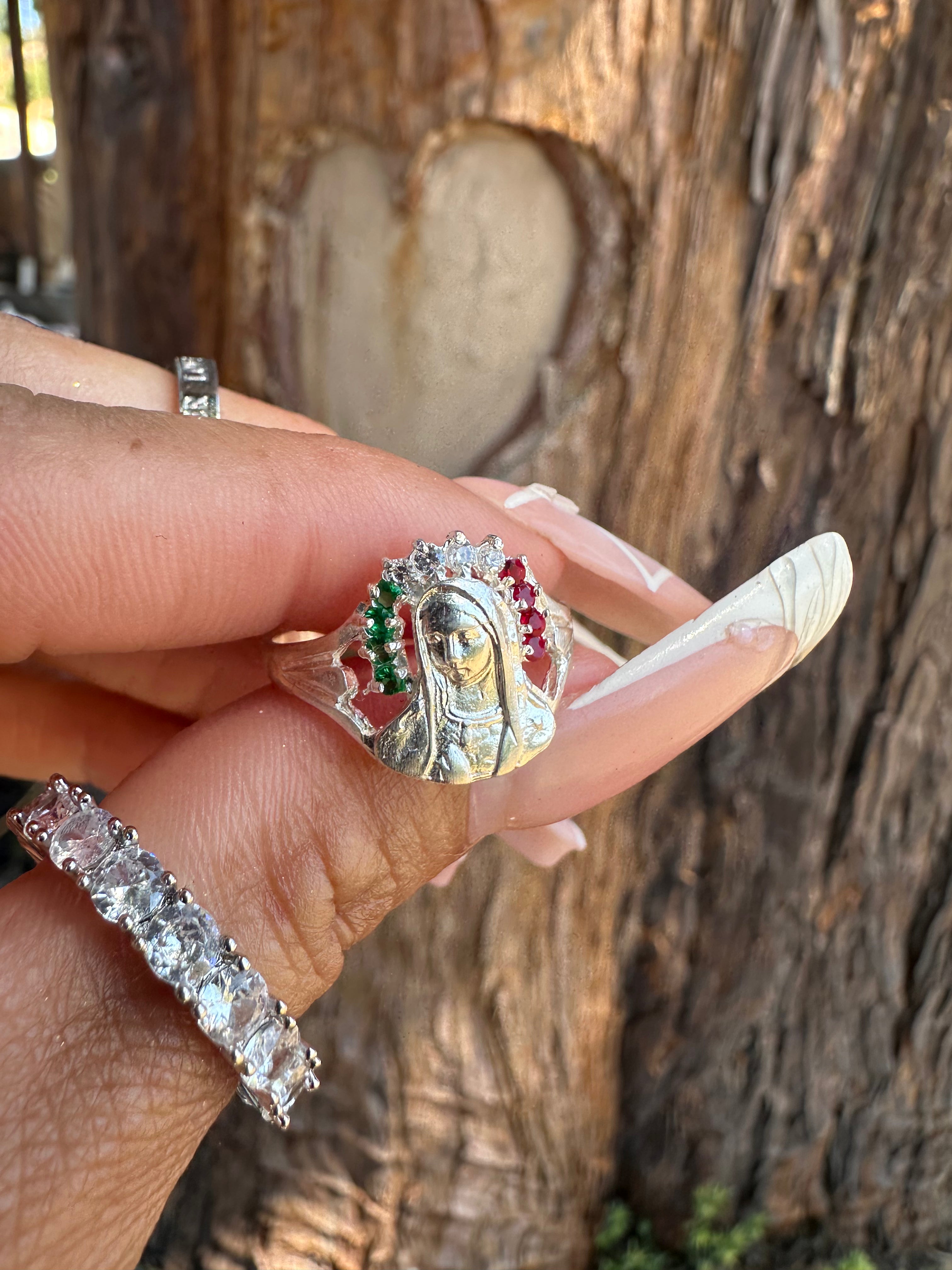 Lady of Guadalupe Silver Ring