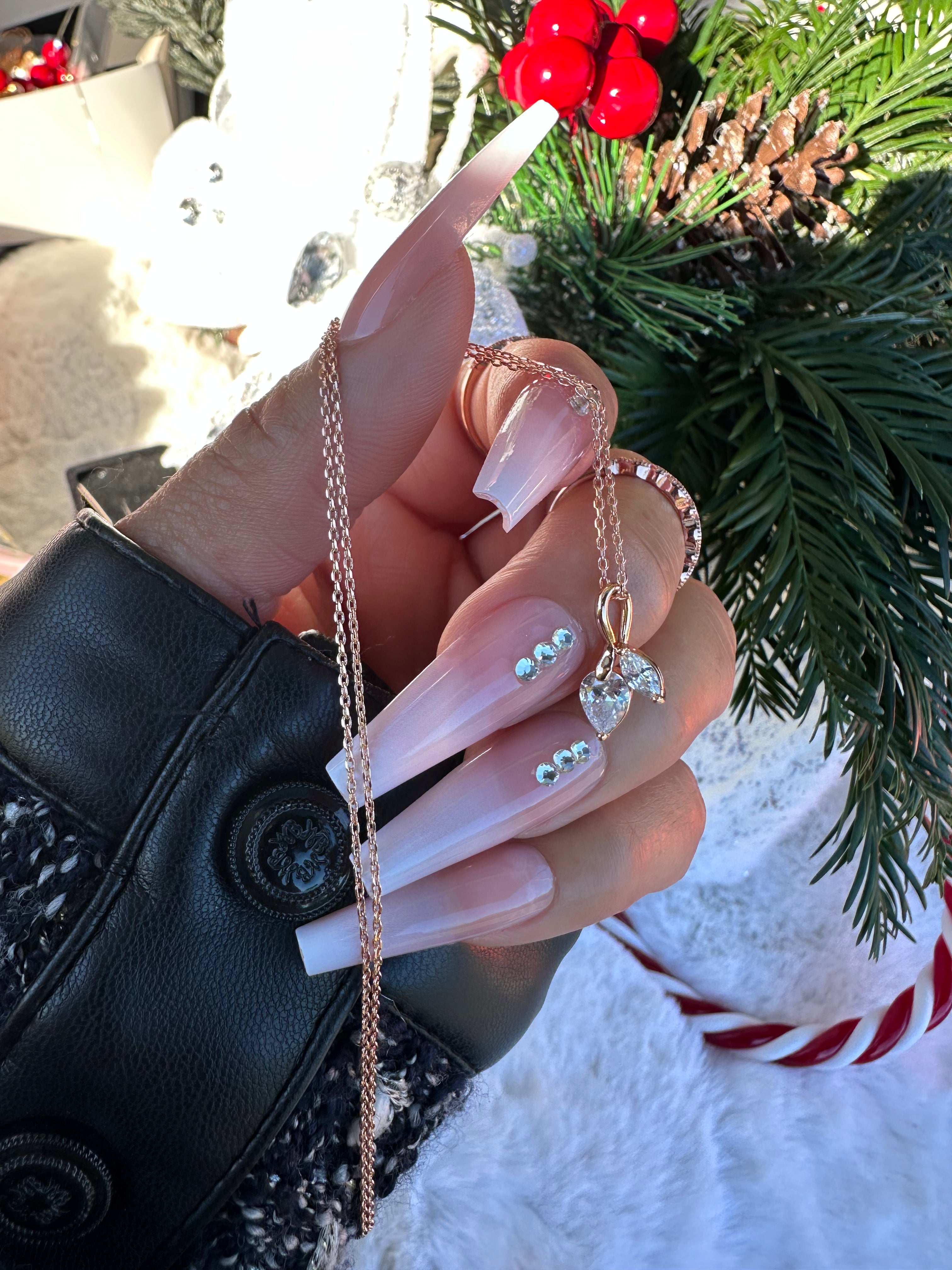 Double Gem Glow Necklace