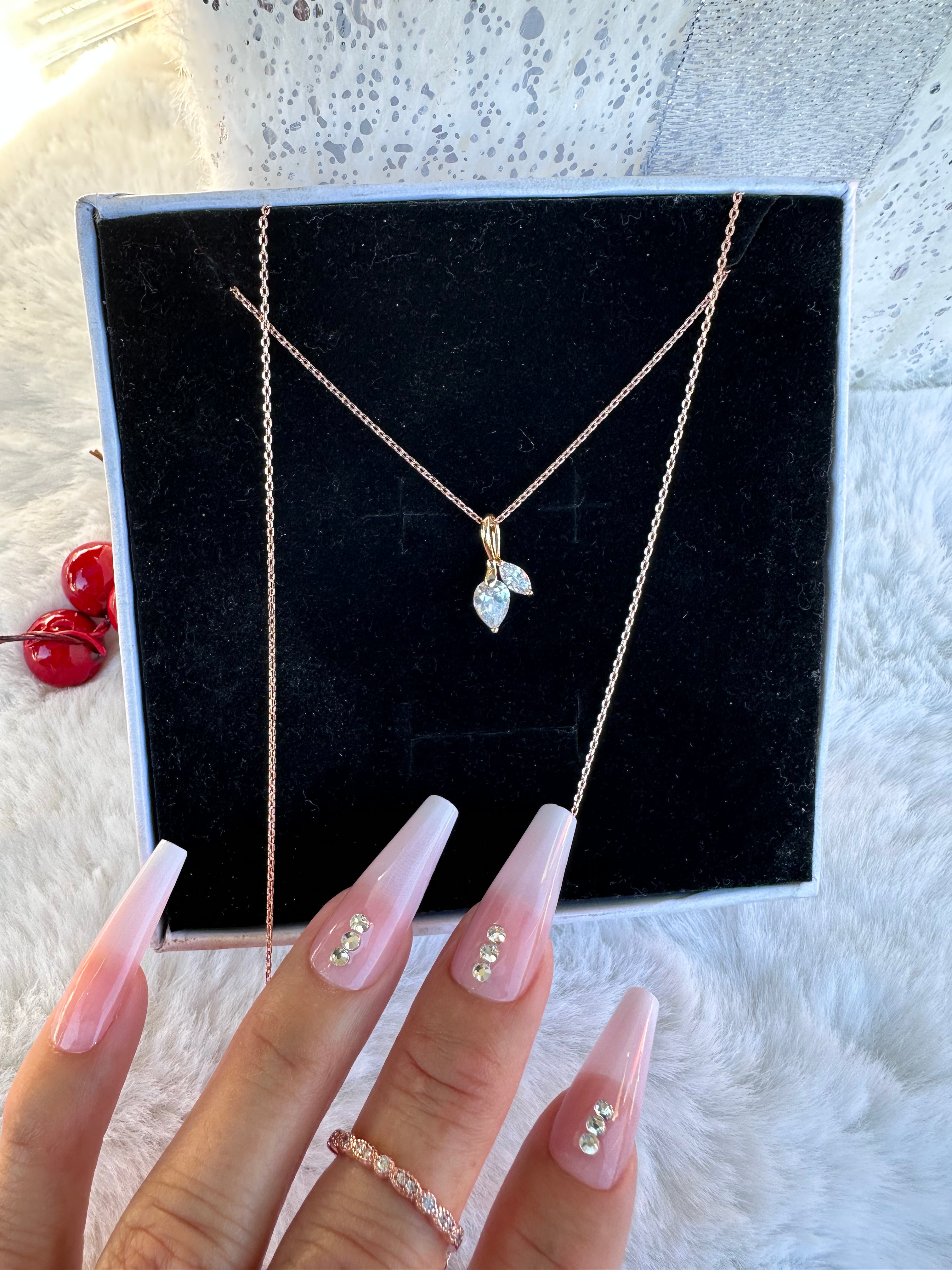 Double Gem Glow Necklace