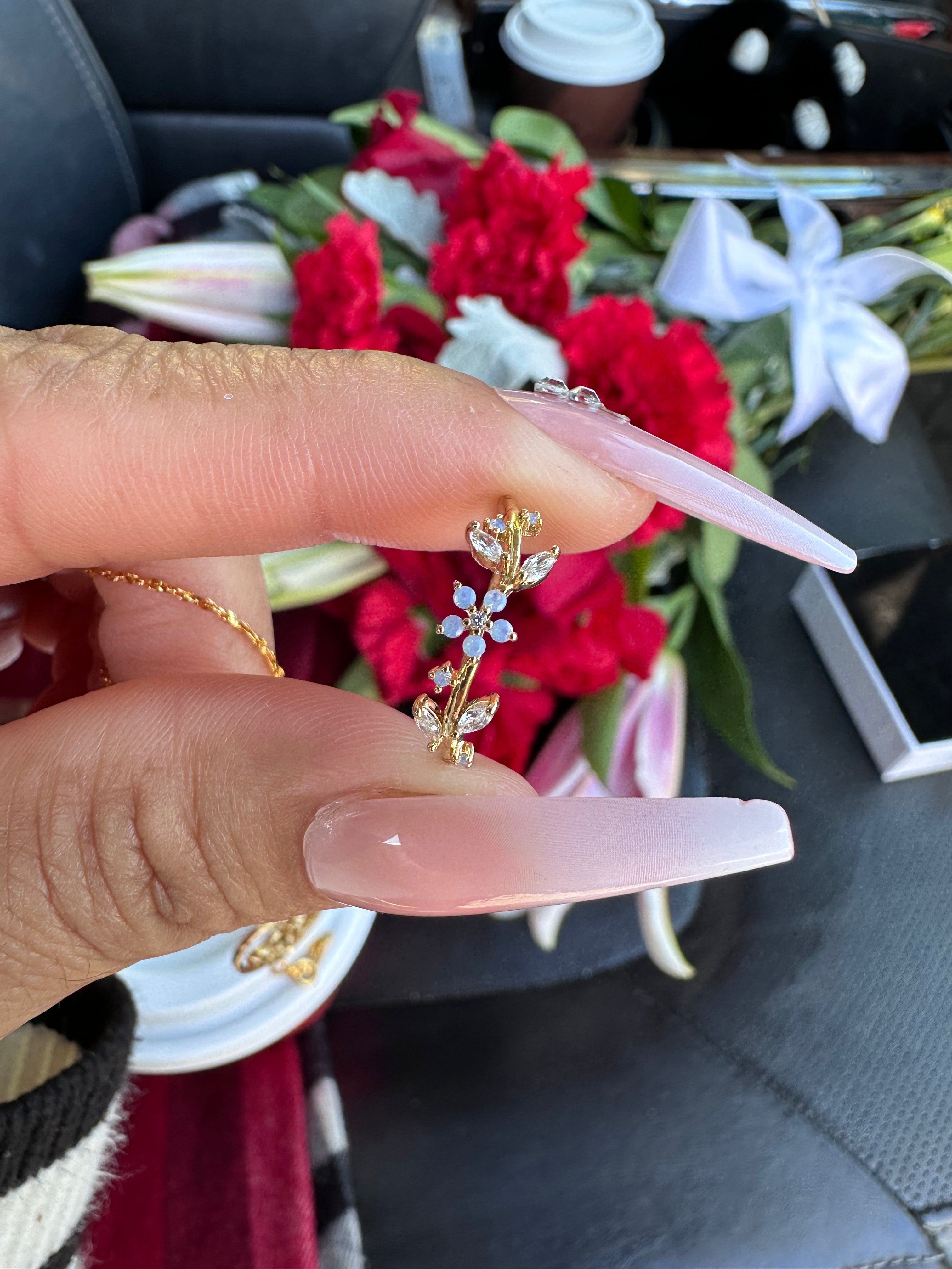 Zirconia Flower Ring