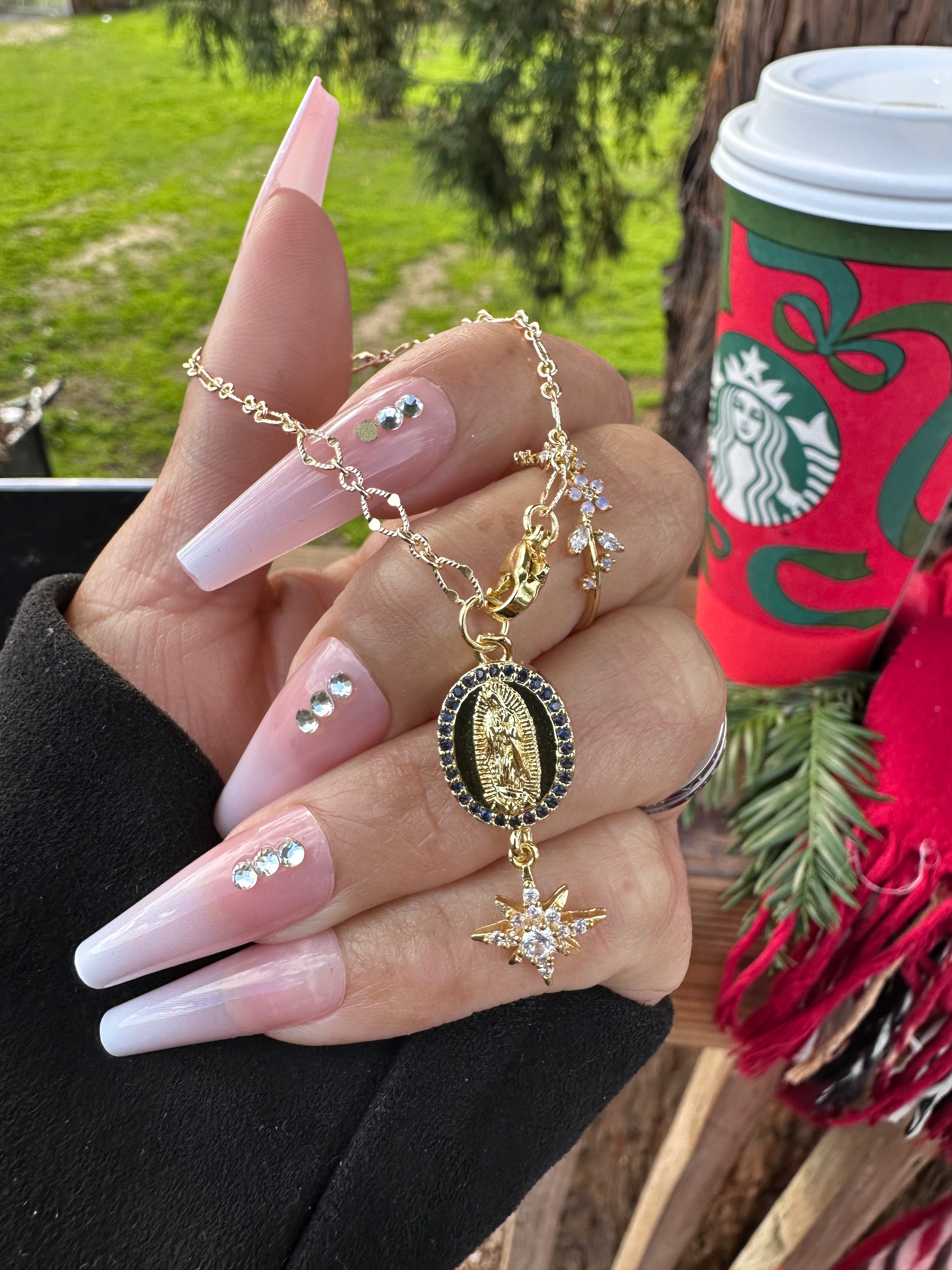 Mini Virgin Mary Car Rosario