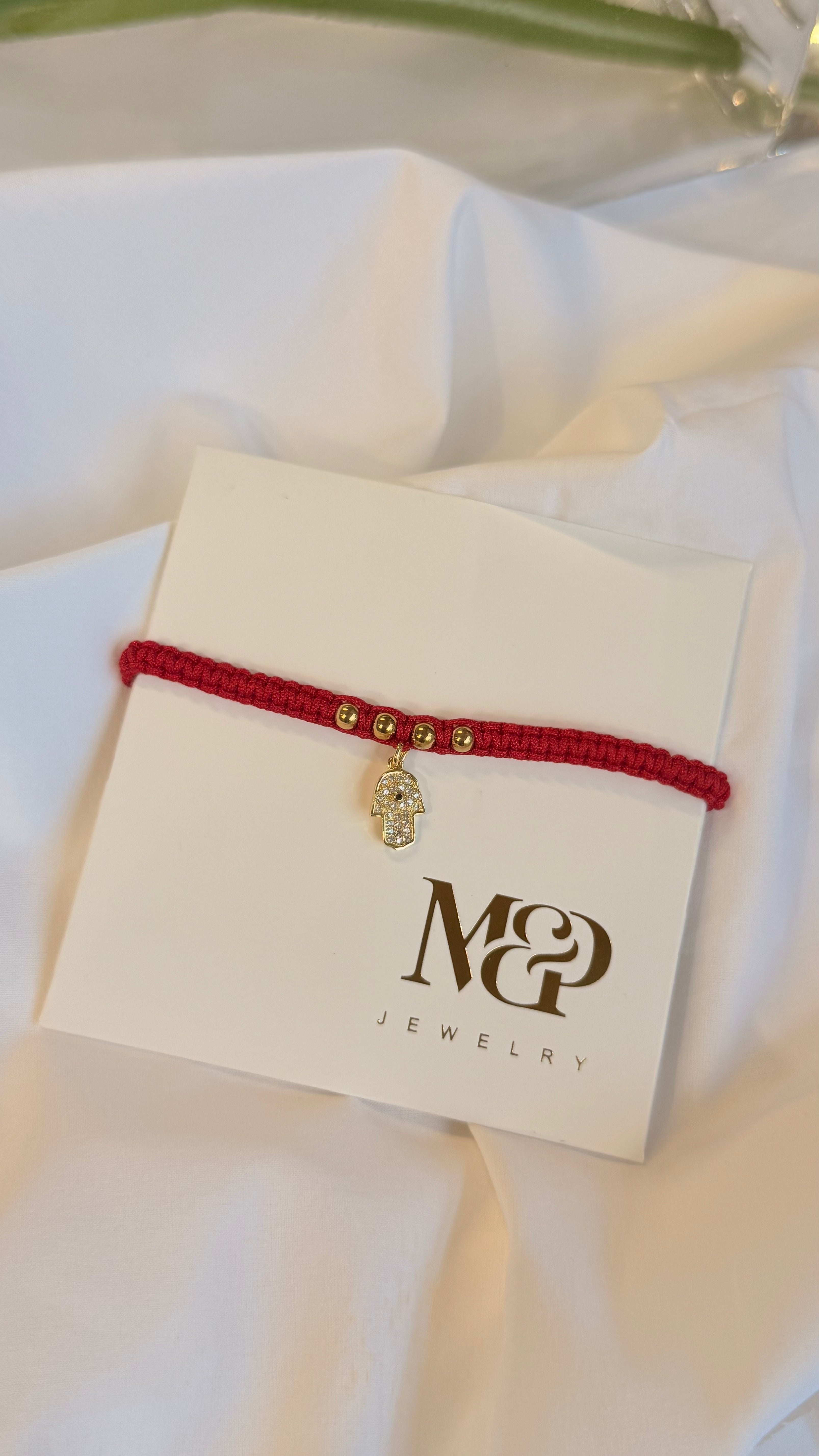 Hamsa Red Evil Eye Bracelet