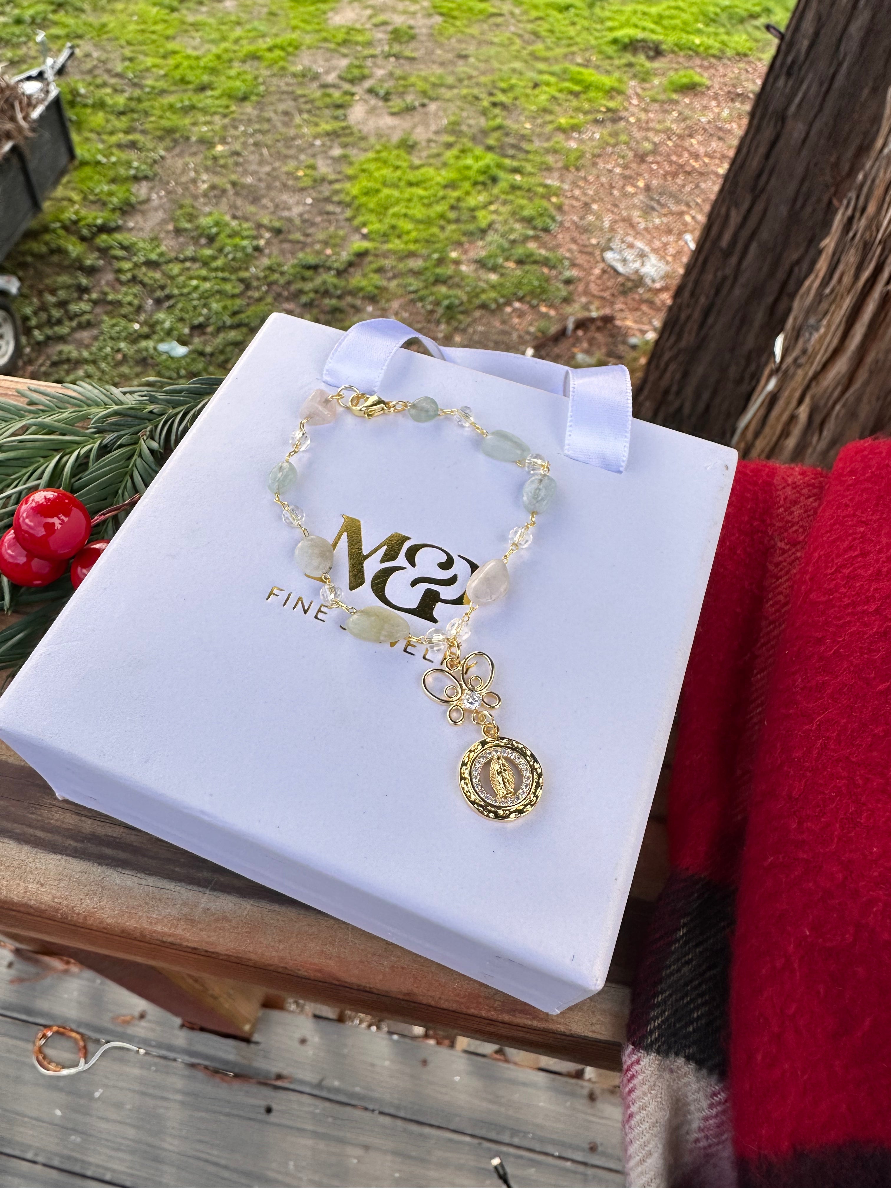 Mini Virgin Mary Car Rosario