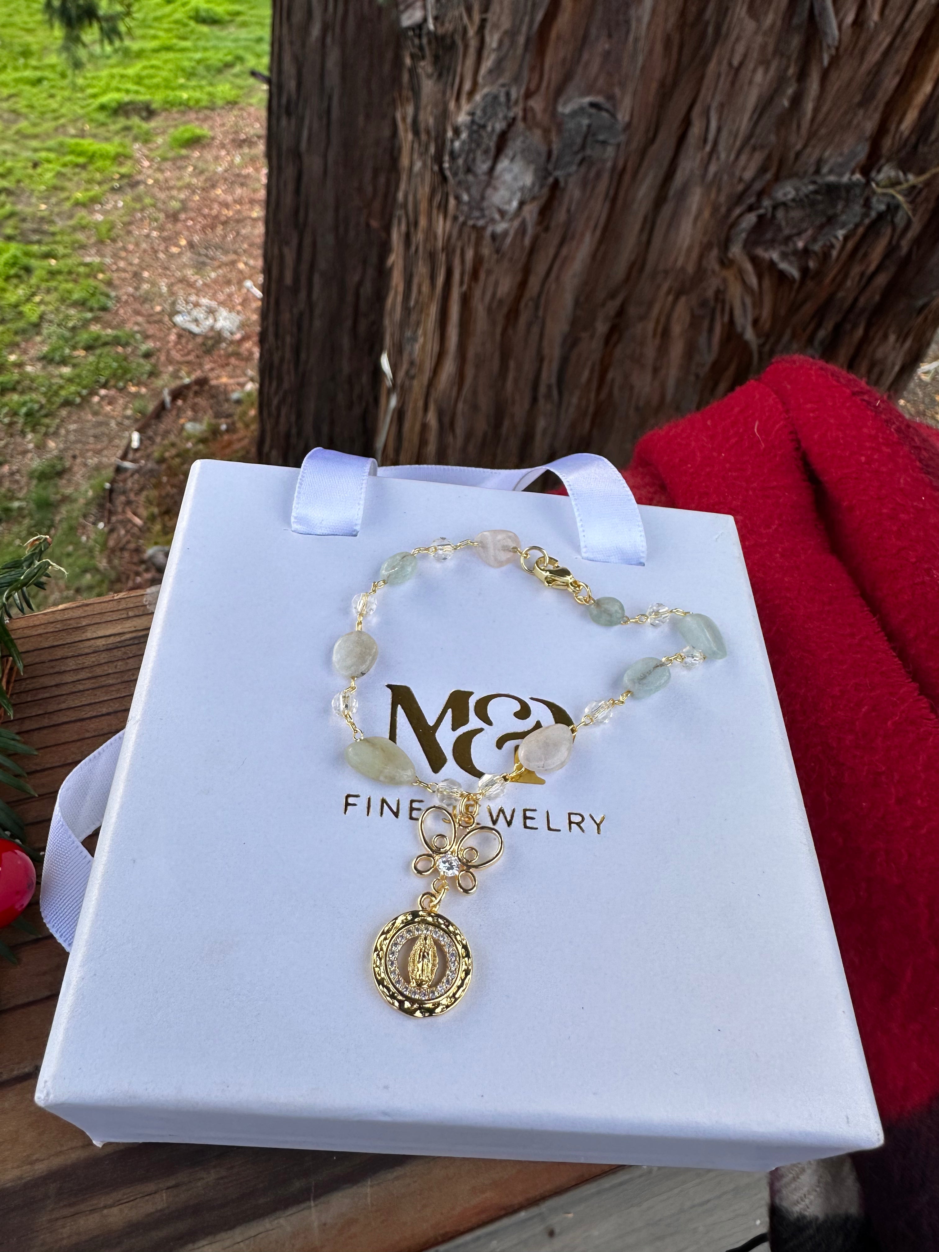 Mini Virgin Mary Car Rosario