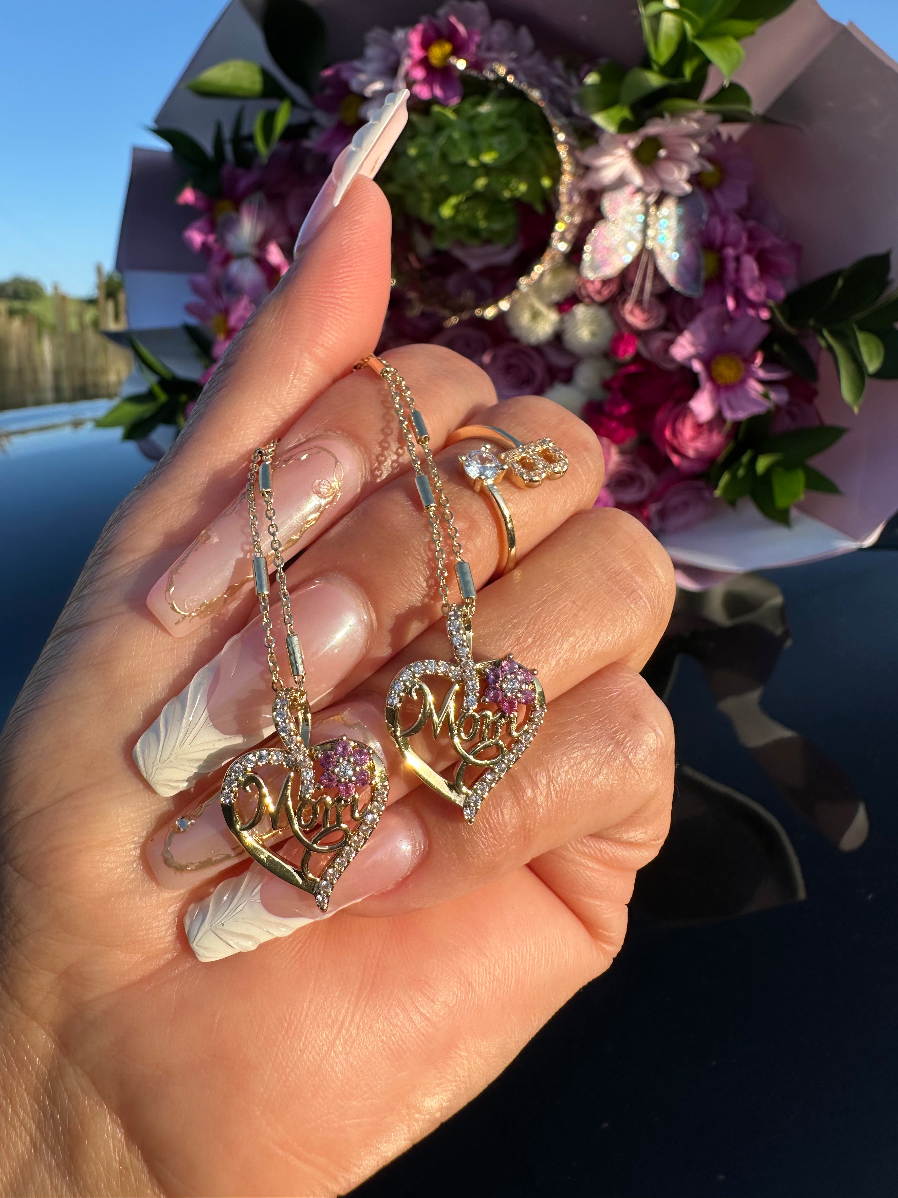 Mom Heart Necklace
