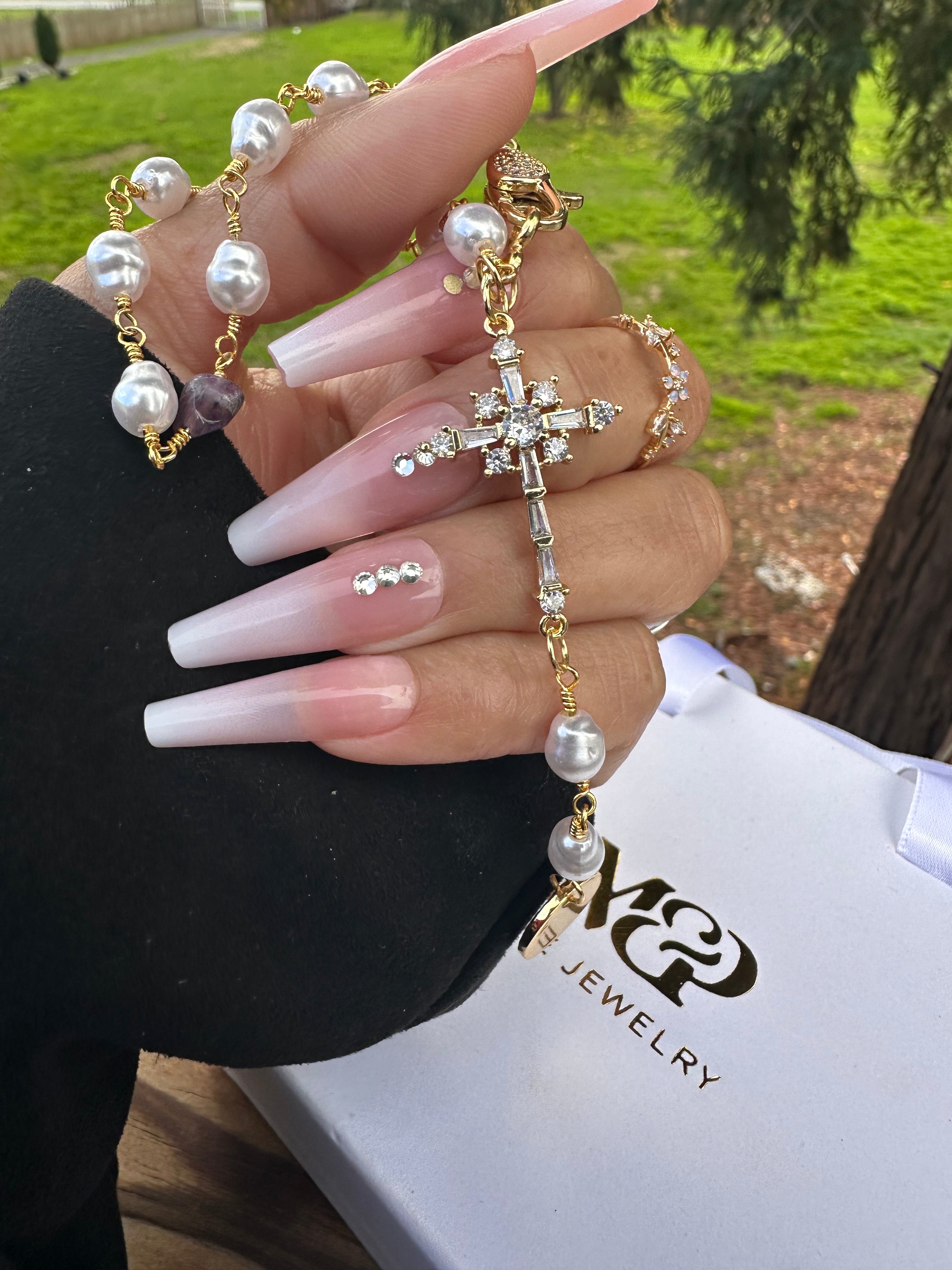 Car Rosary: Protective Cross & Blessed Virgin Mary