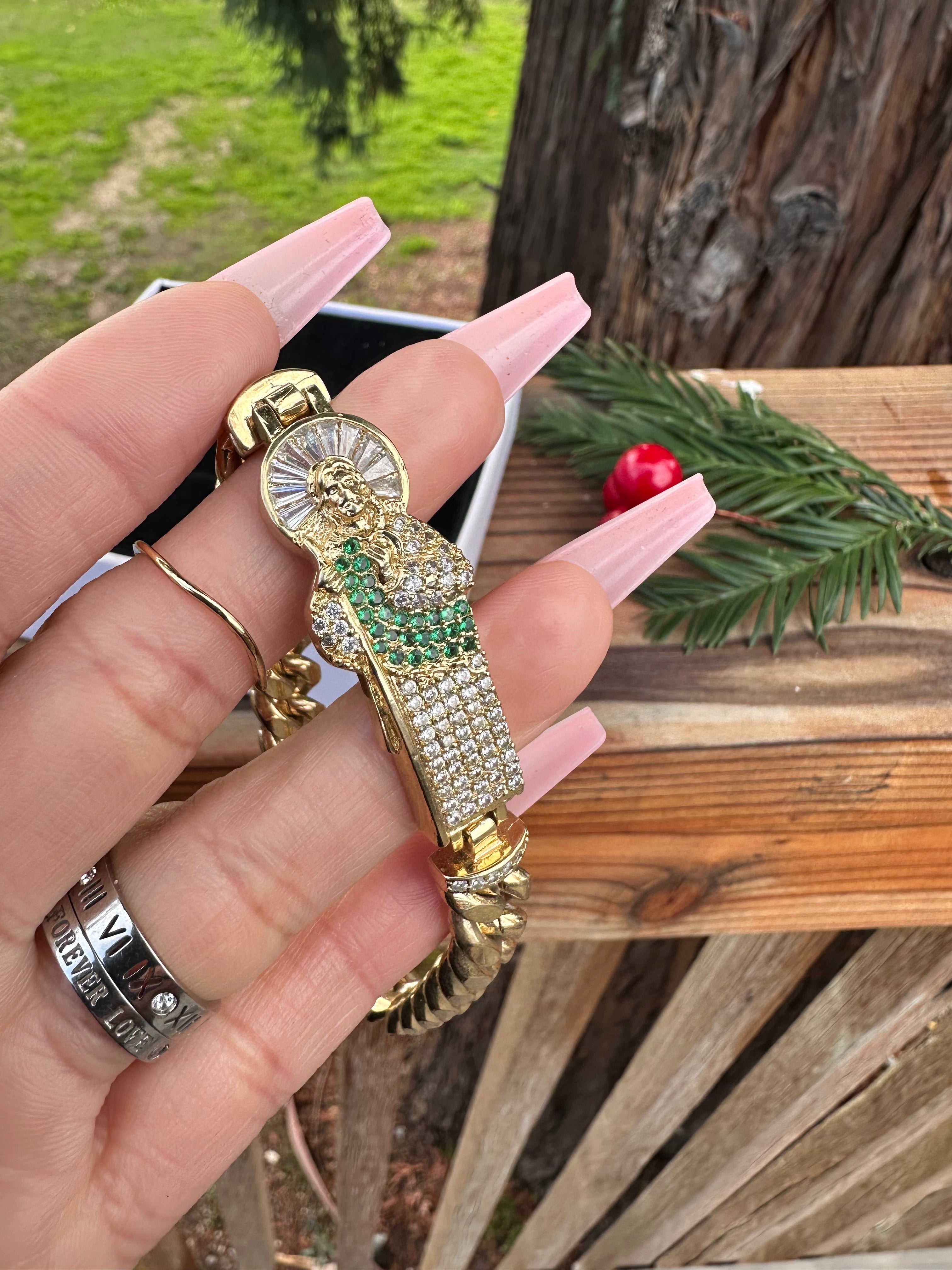 San Judas Men's Cuban Bracelet