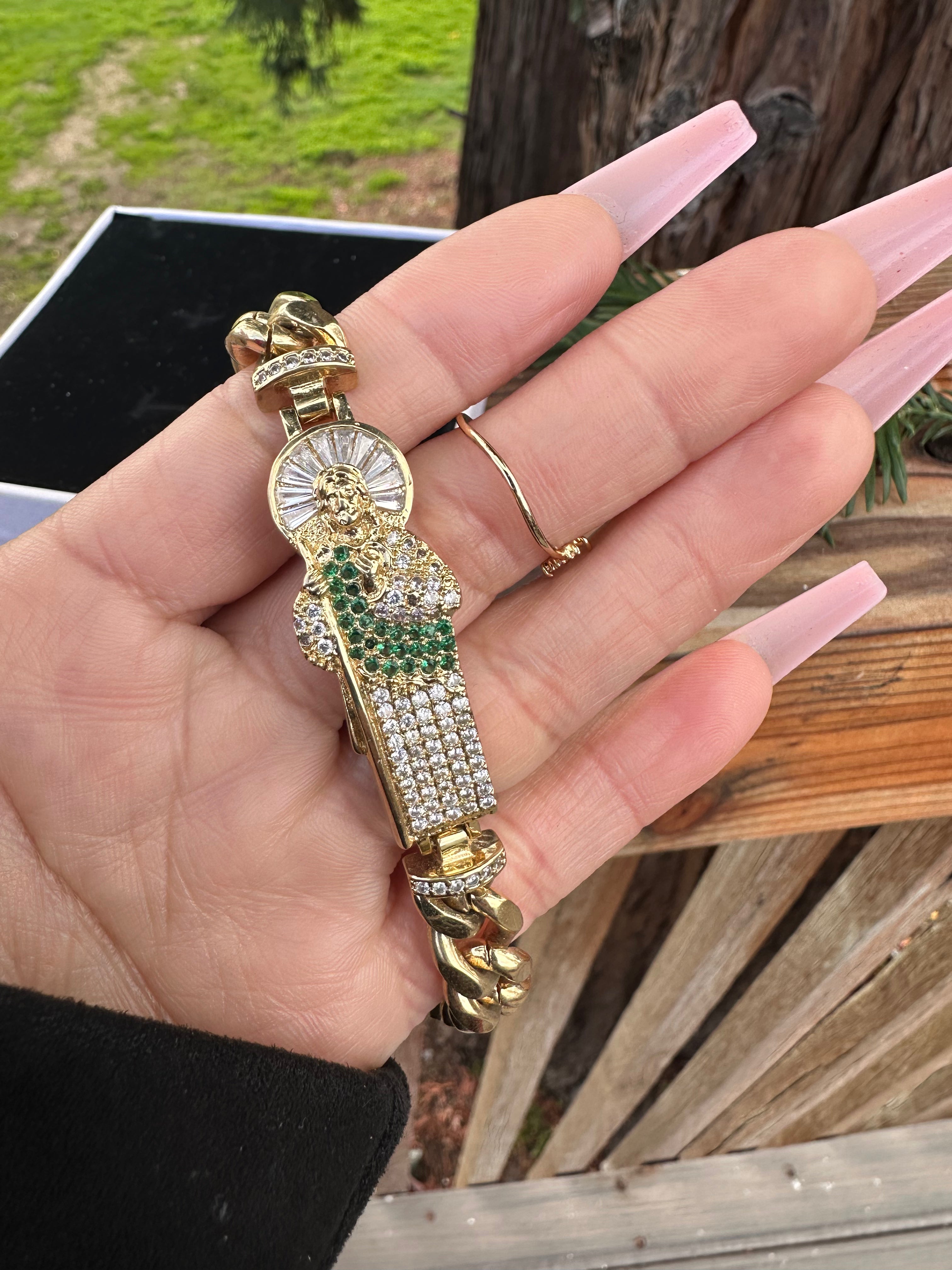 San Judas Men's Cuban Bracelet