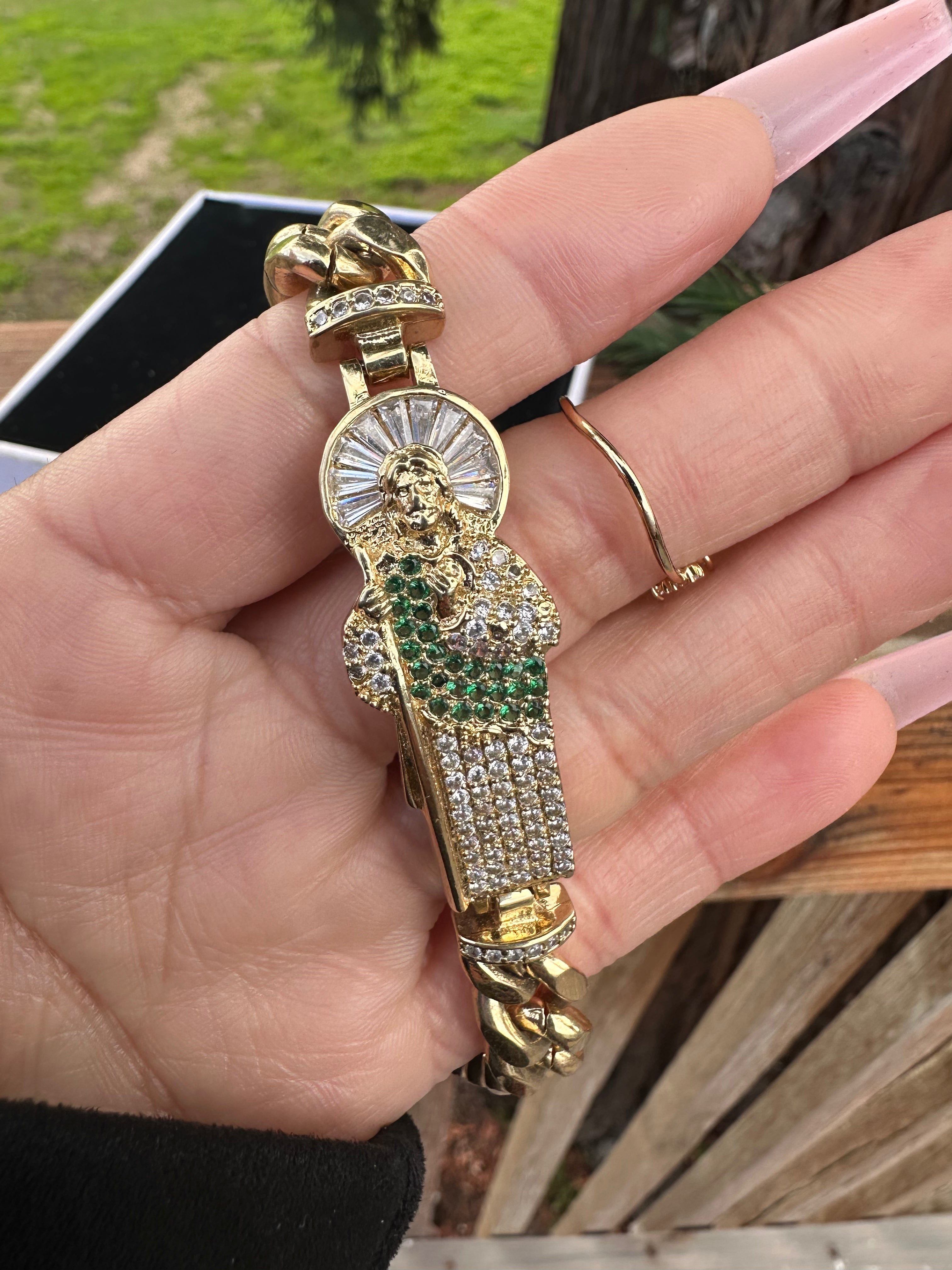 San Judas Men's Cuban Bracelet