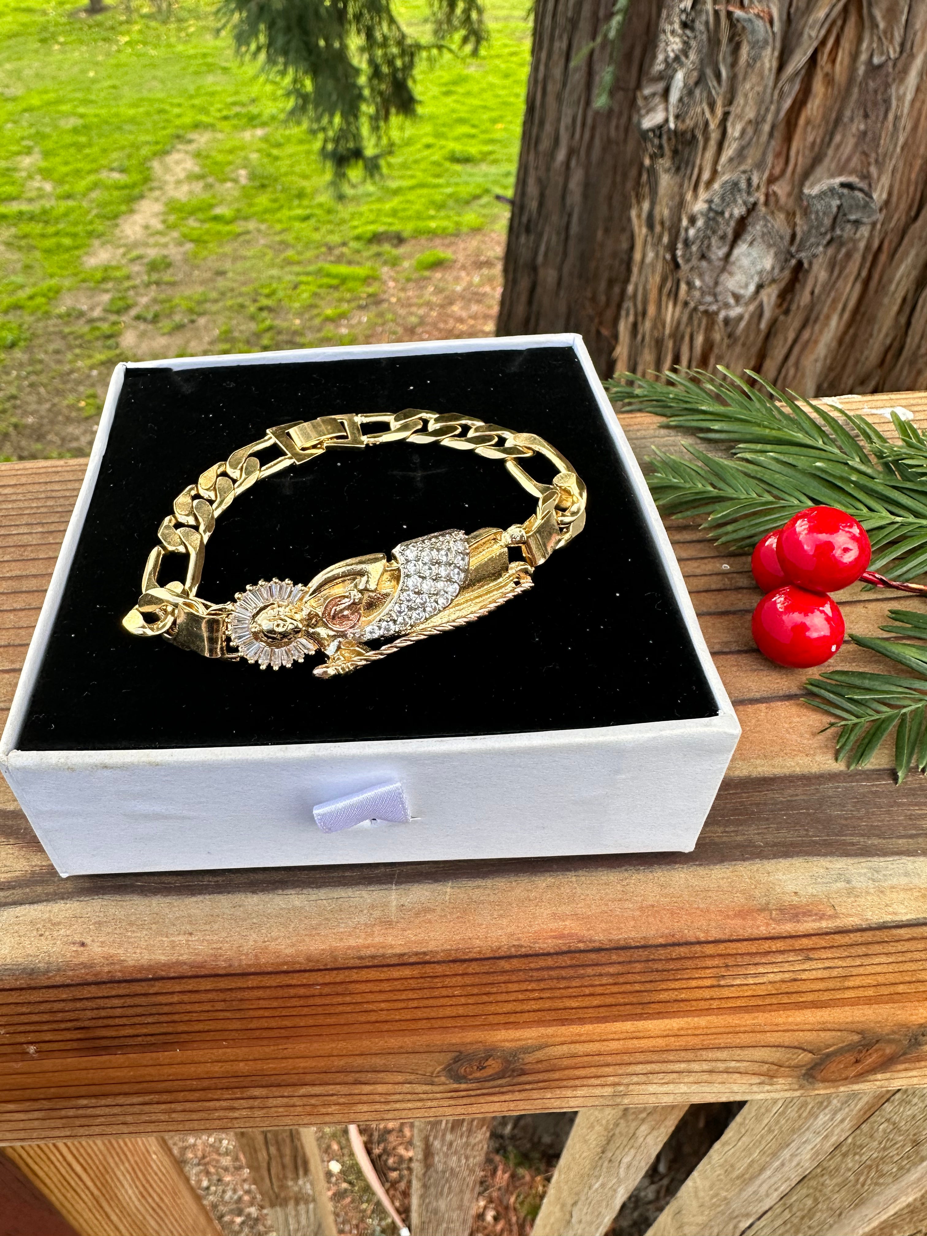 San Judas Men's Figaro Bracelet