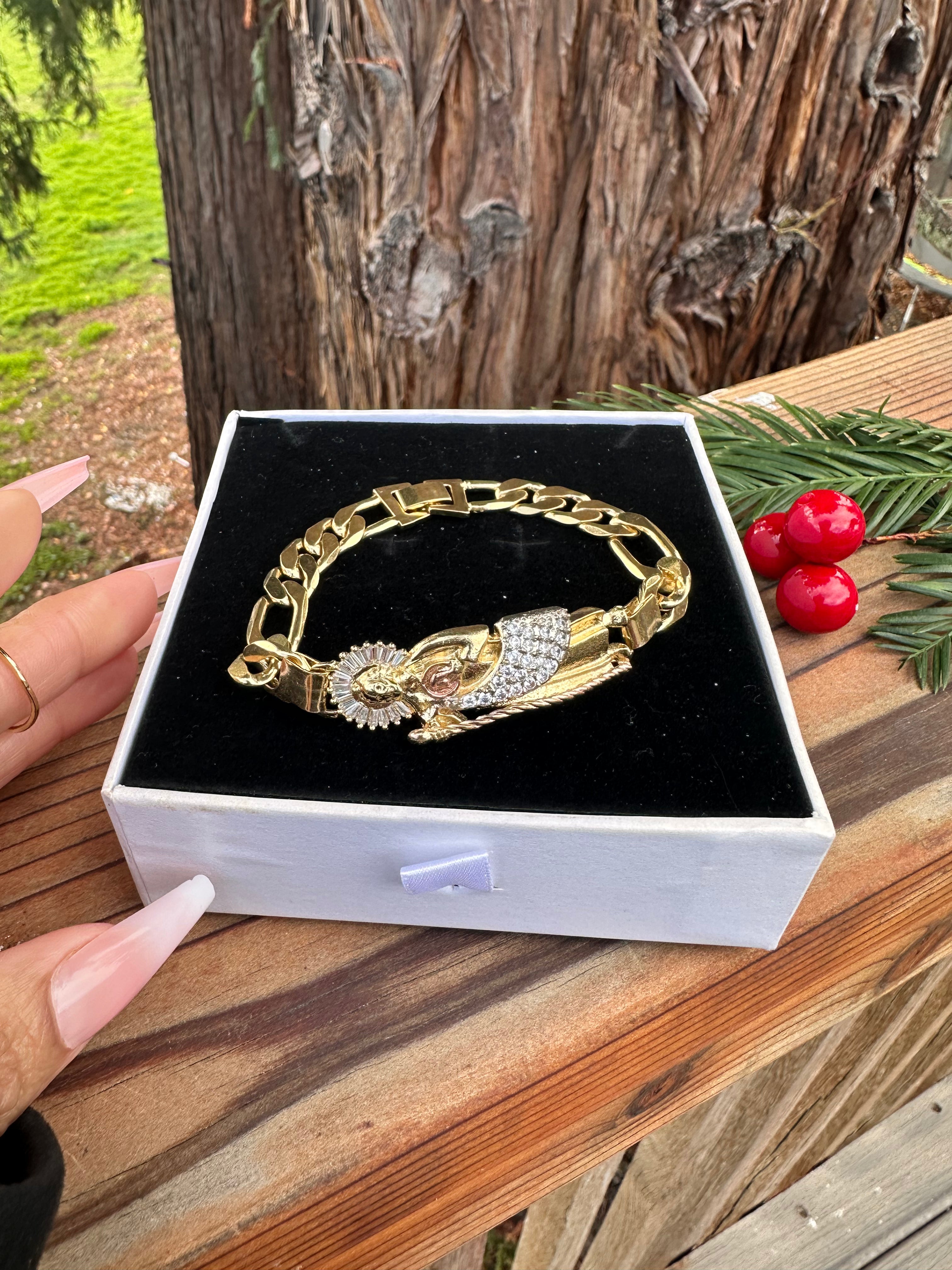 San Judas Men's Figaro Bracelet