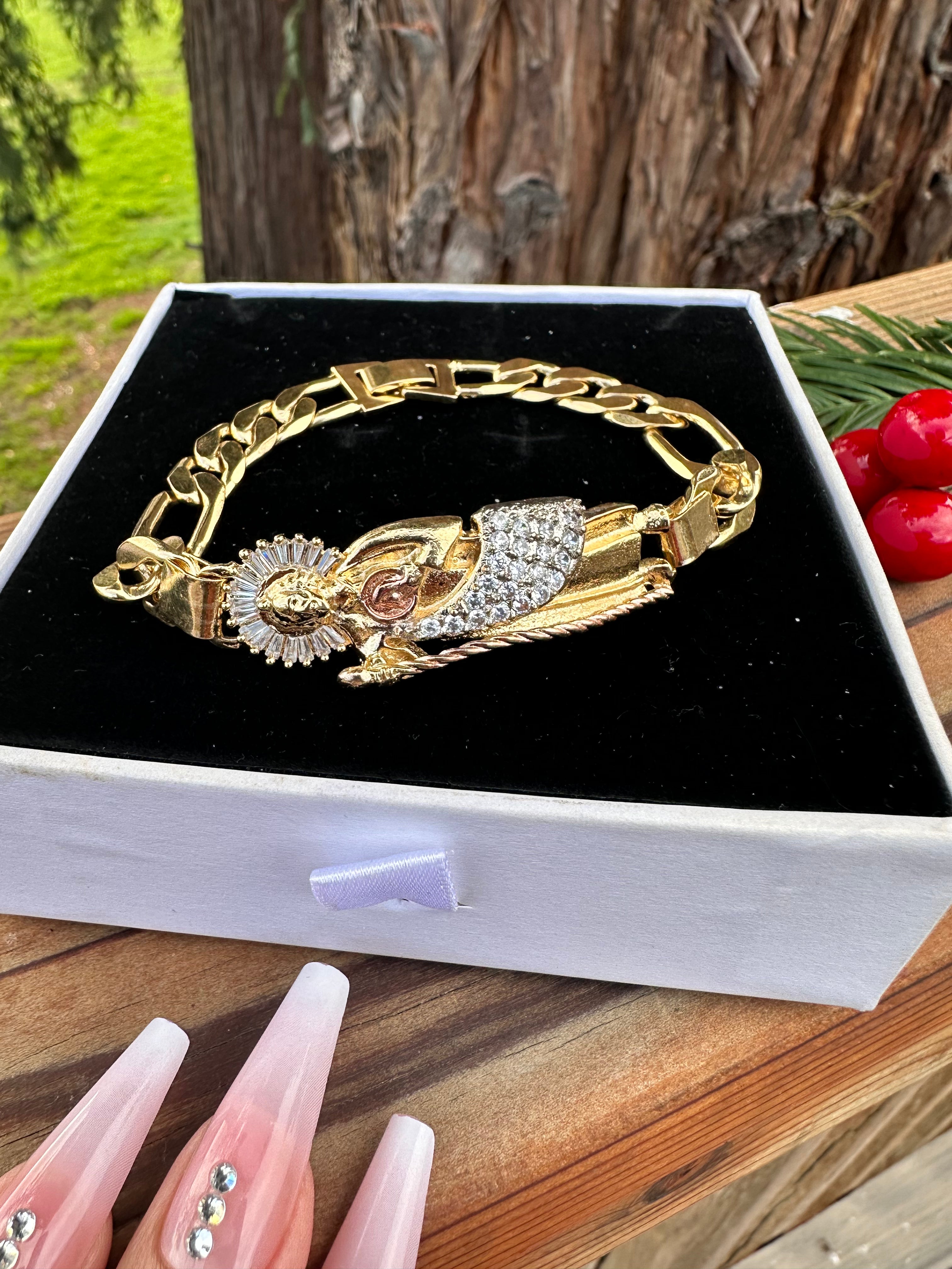 San Judas Men's Figaro Bracelet