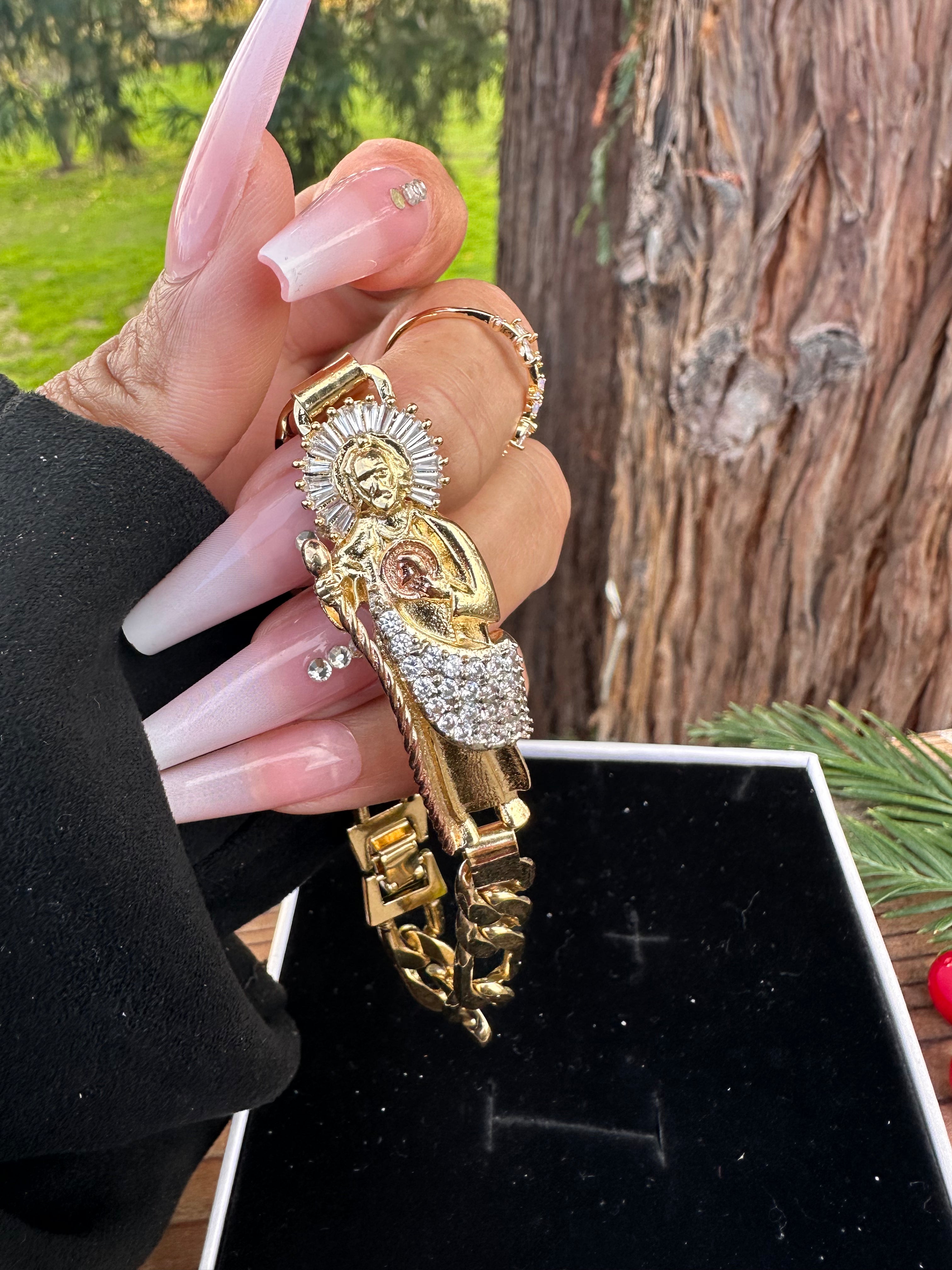 San Judas Men's Figaro Bracelet