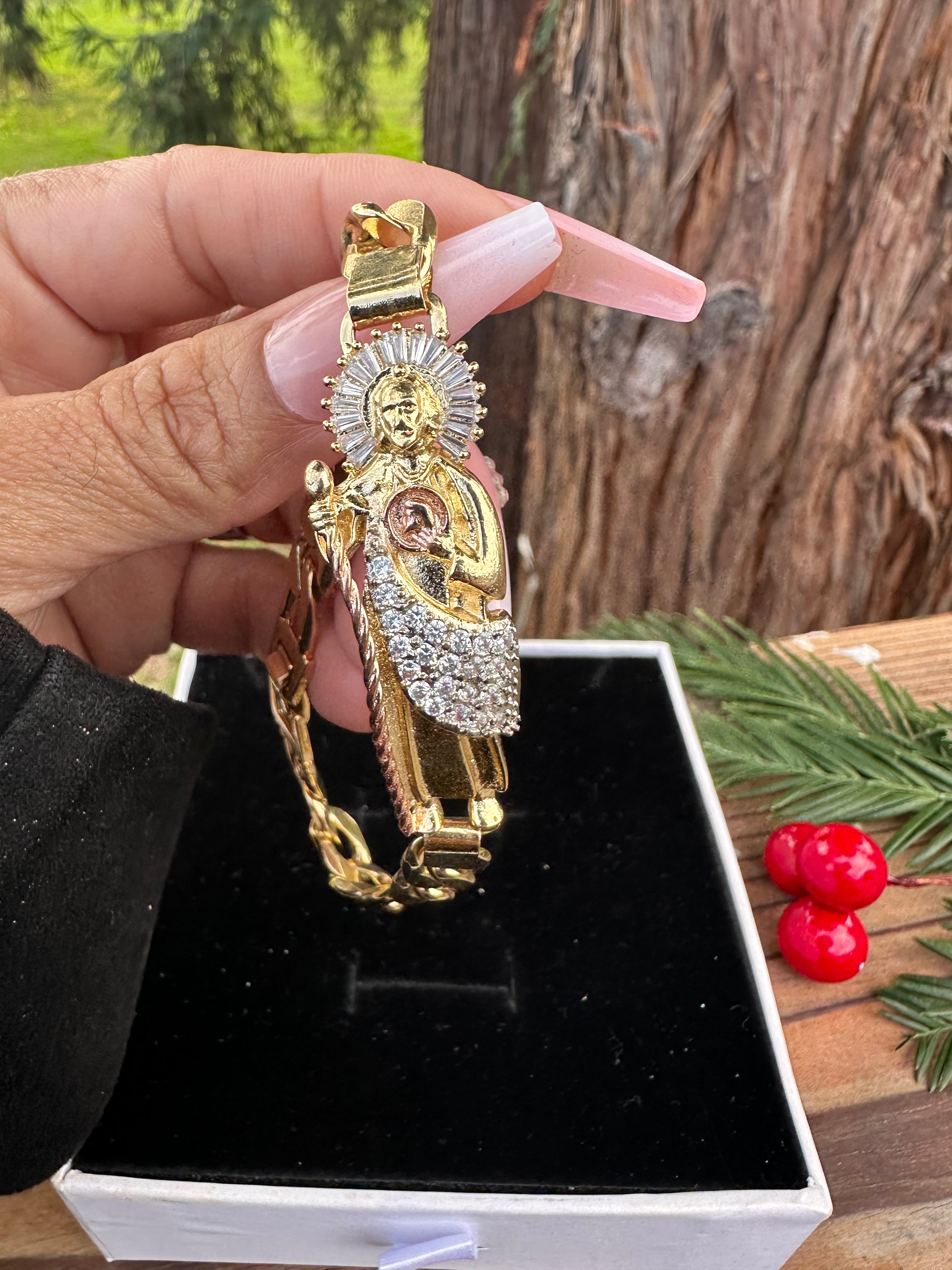 San Judas Men's Figaro Bracelet