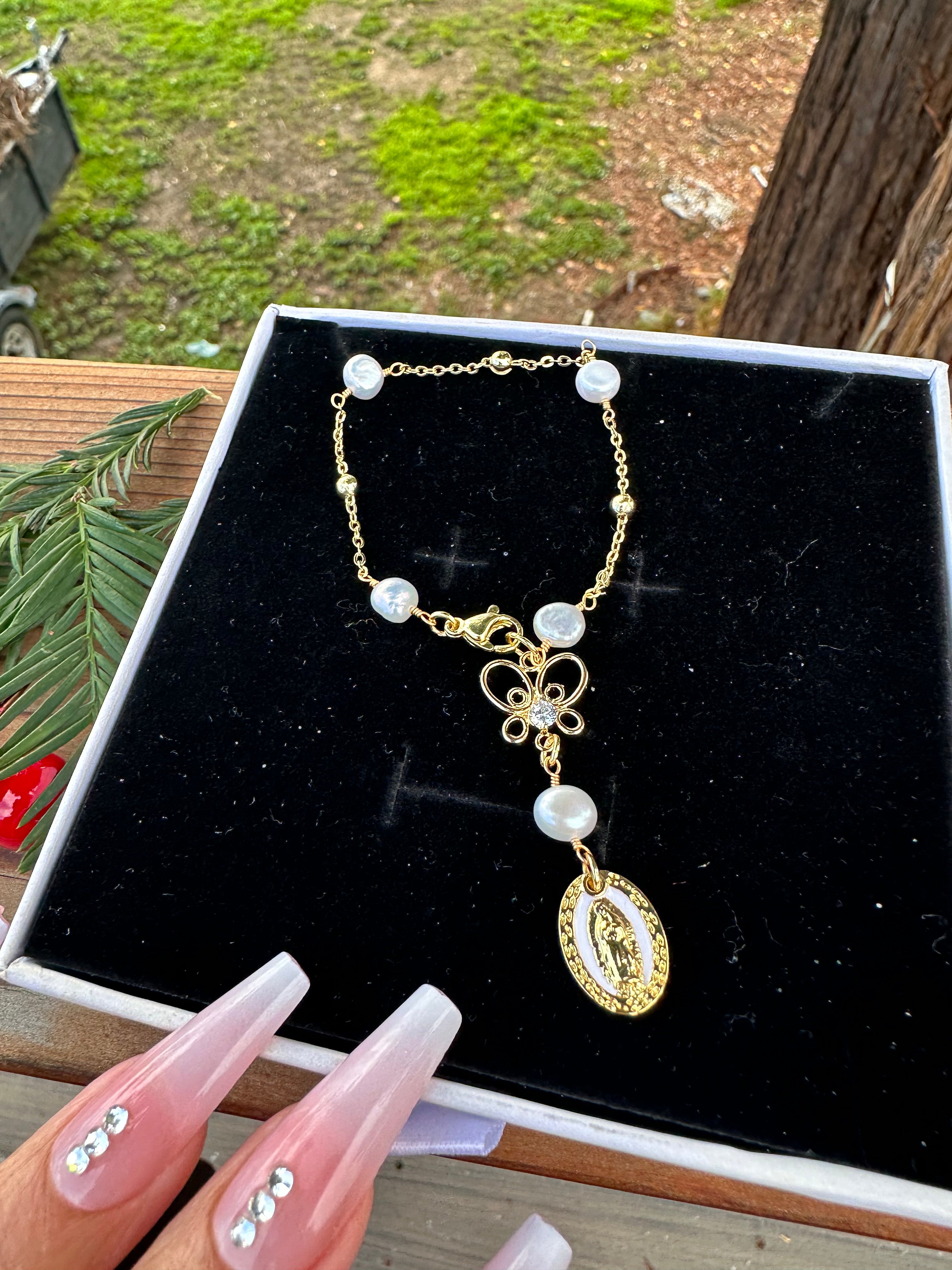 Blessed Virgencita Car Rosario