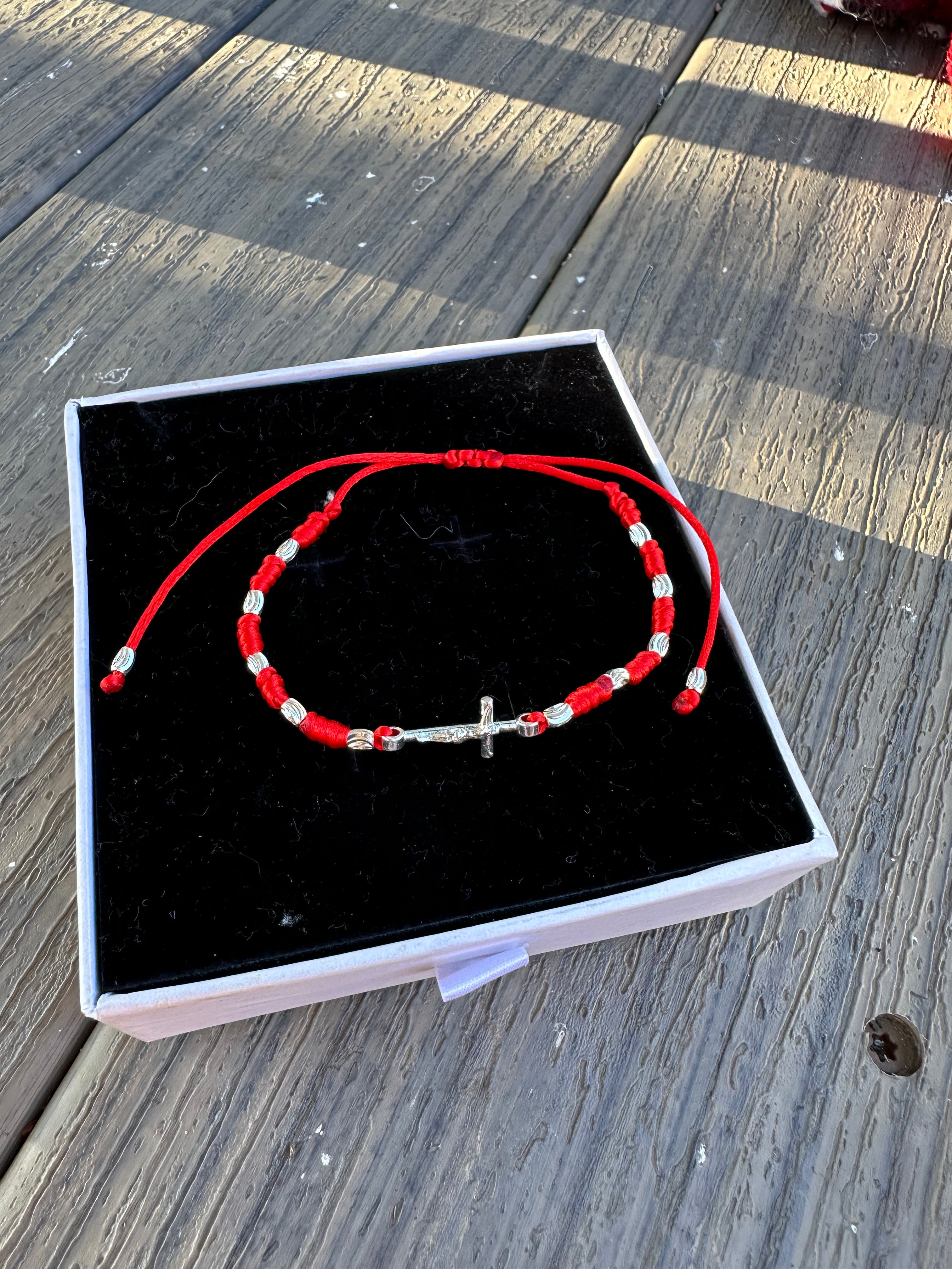 Red Crucifix Bracelet