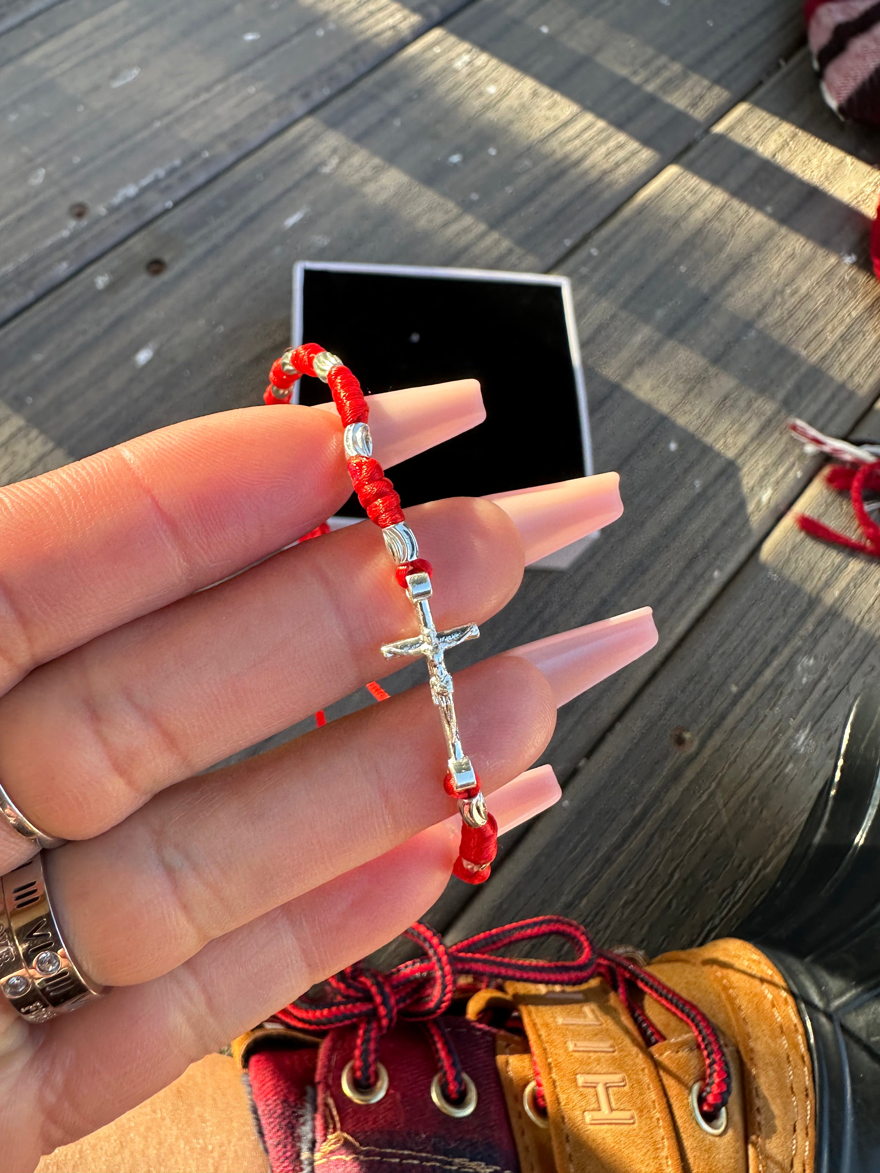 Red Crucifix Bracelet