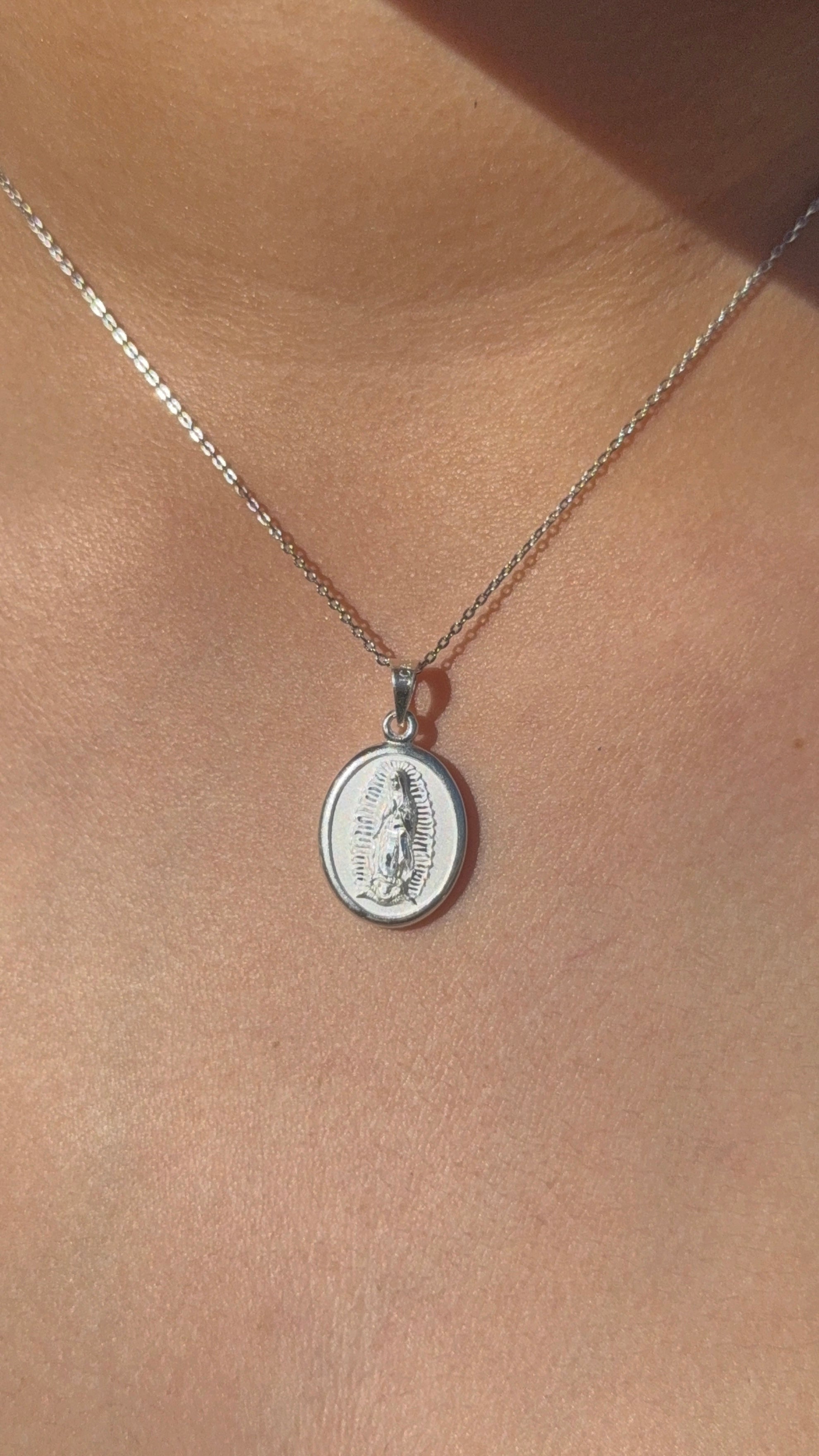 Guardian Light Two-Sided Necklace: Jesus & Virgin Mary