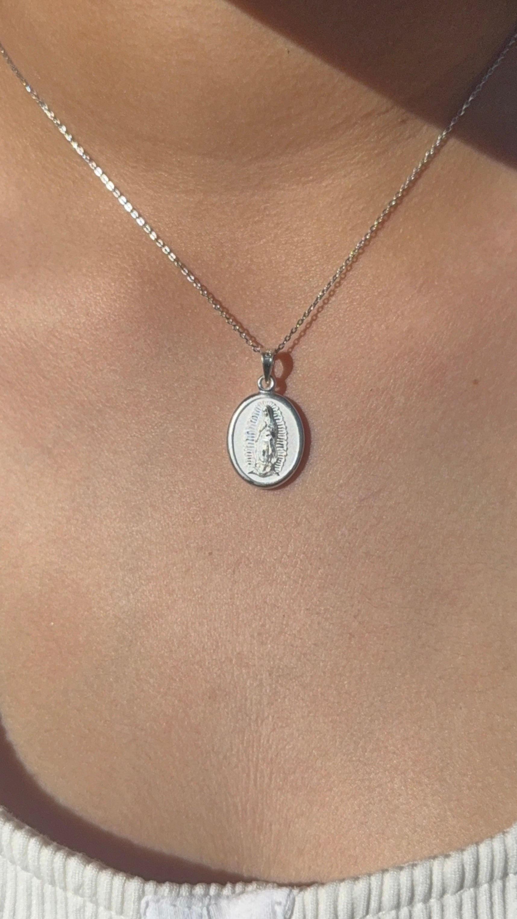 Guardian Light Two-Sided Necklace: Jesus & Virgin Mary