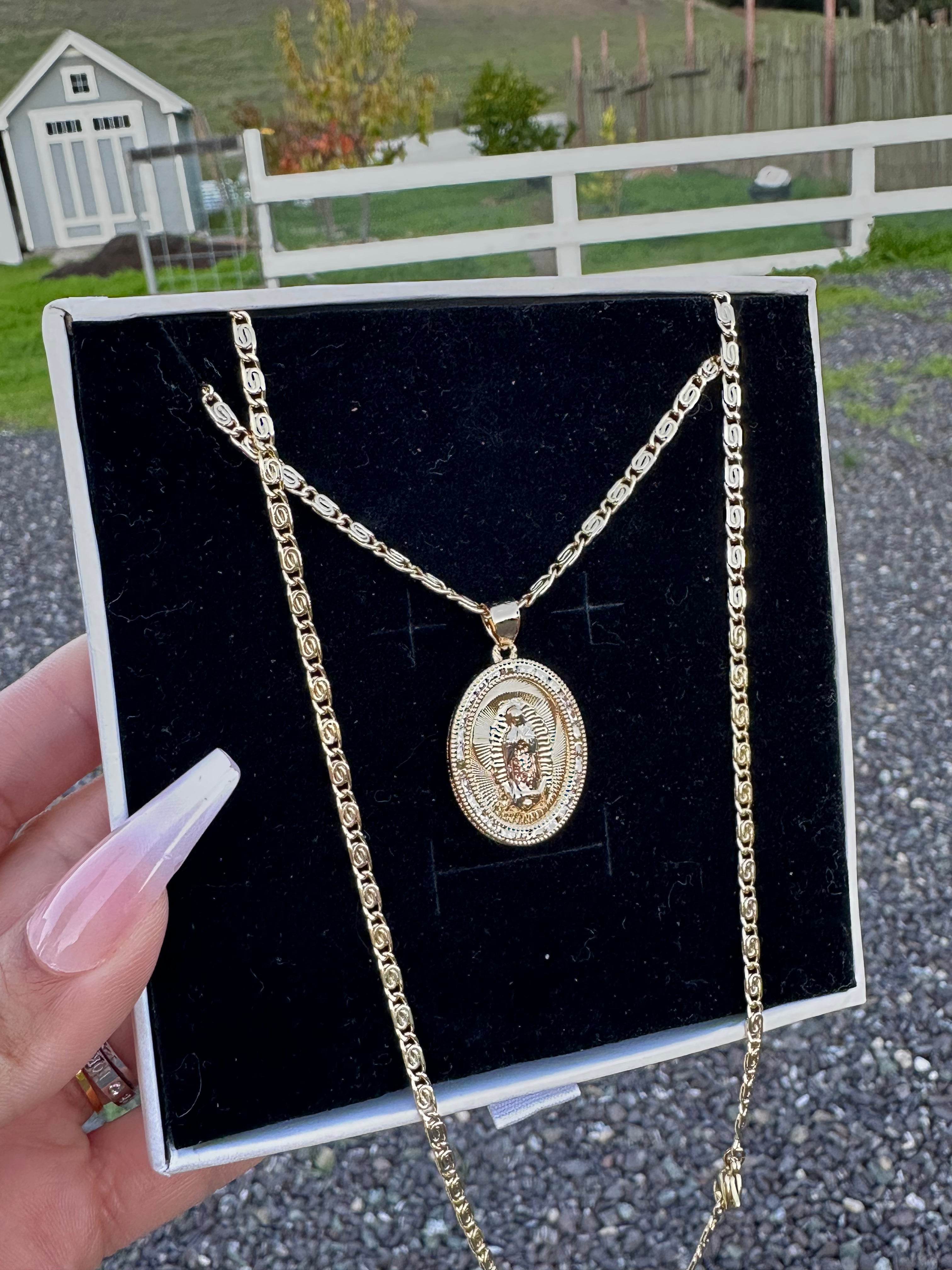 Gold Filled: Lady of Guadalupe Necklace