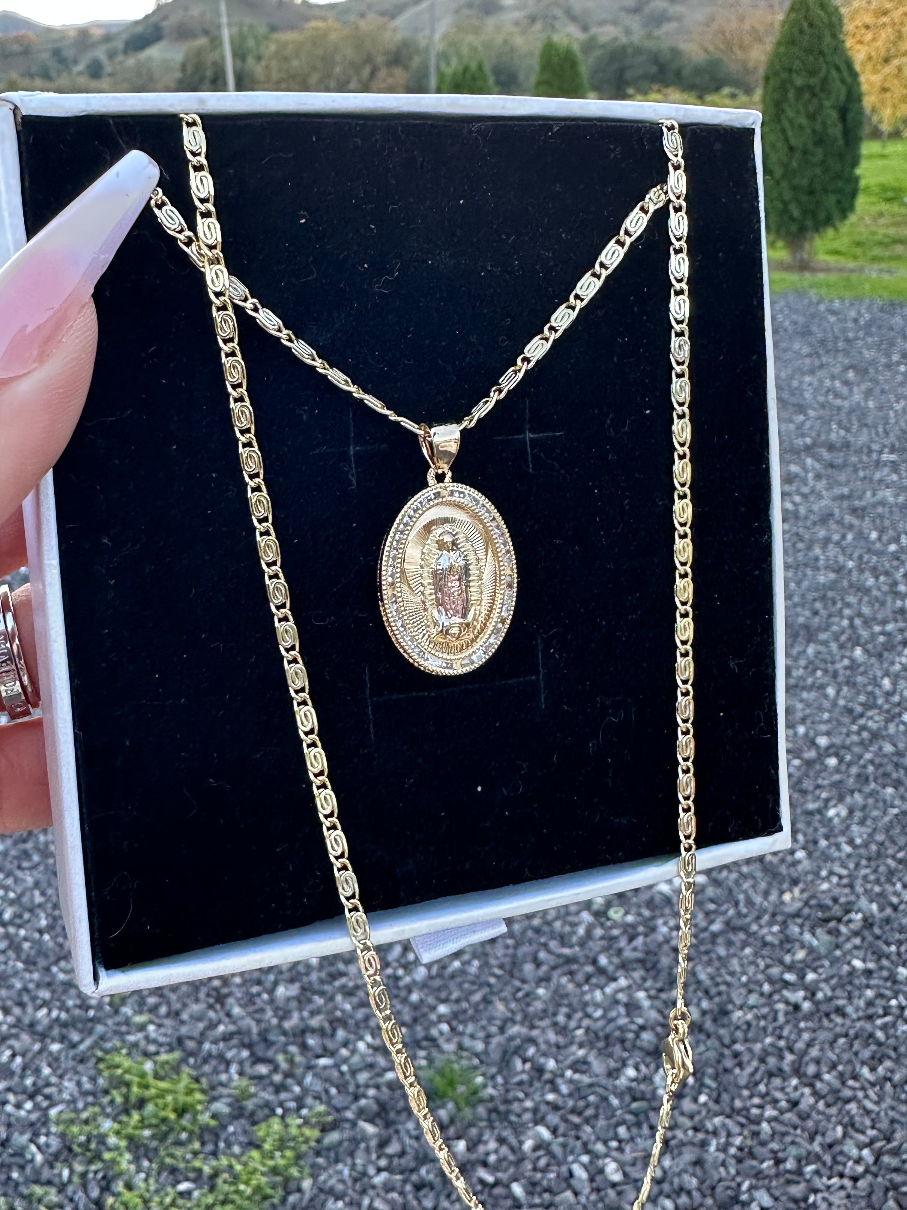 Gold Filled: Lady of Guadalupe Necklace