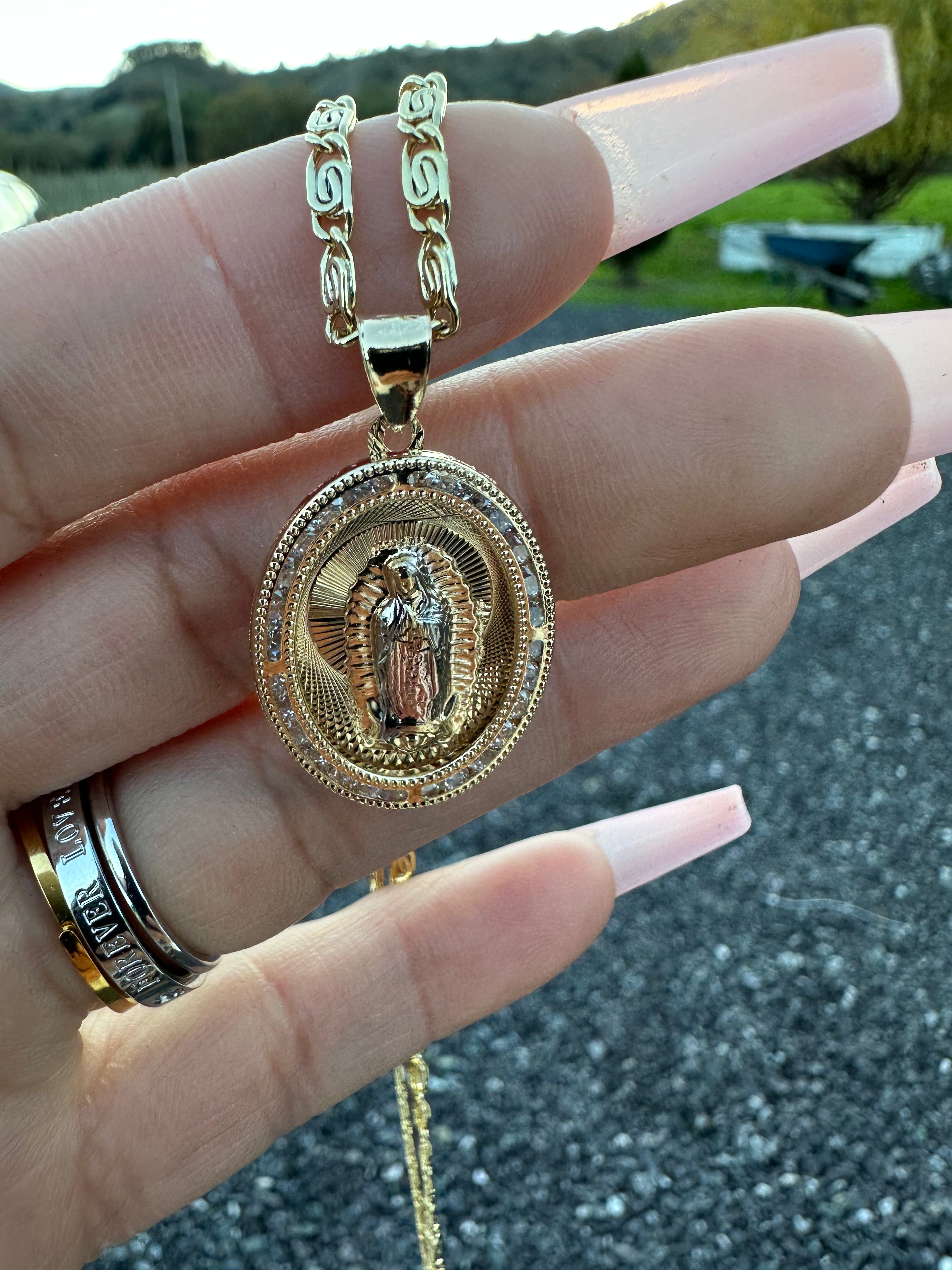 Gold Filled: Lady of Guadalupe Necklace