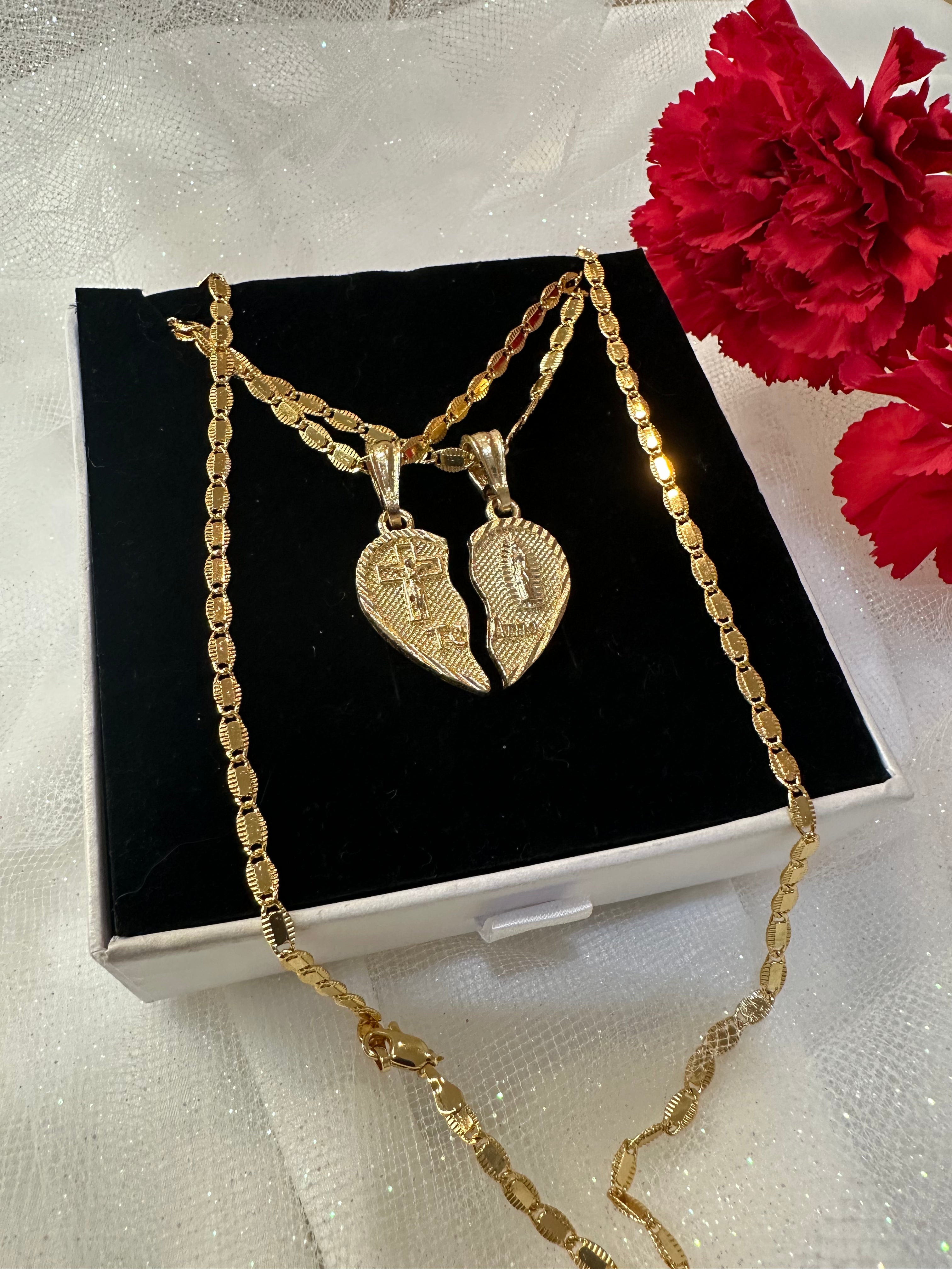 Corazón Bendito Couple Necklaces - Matching