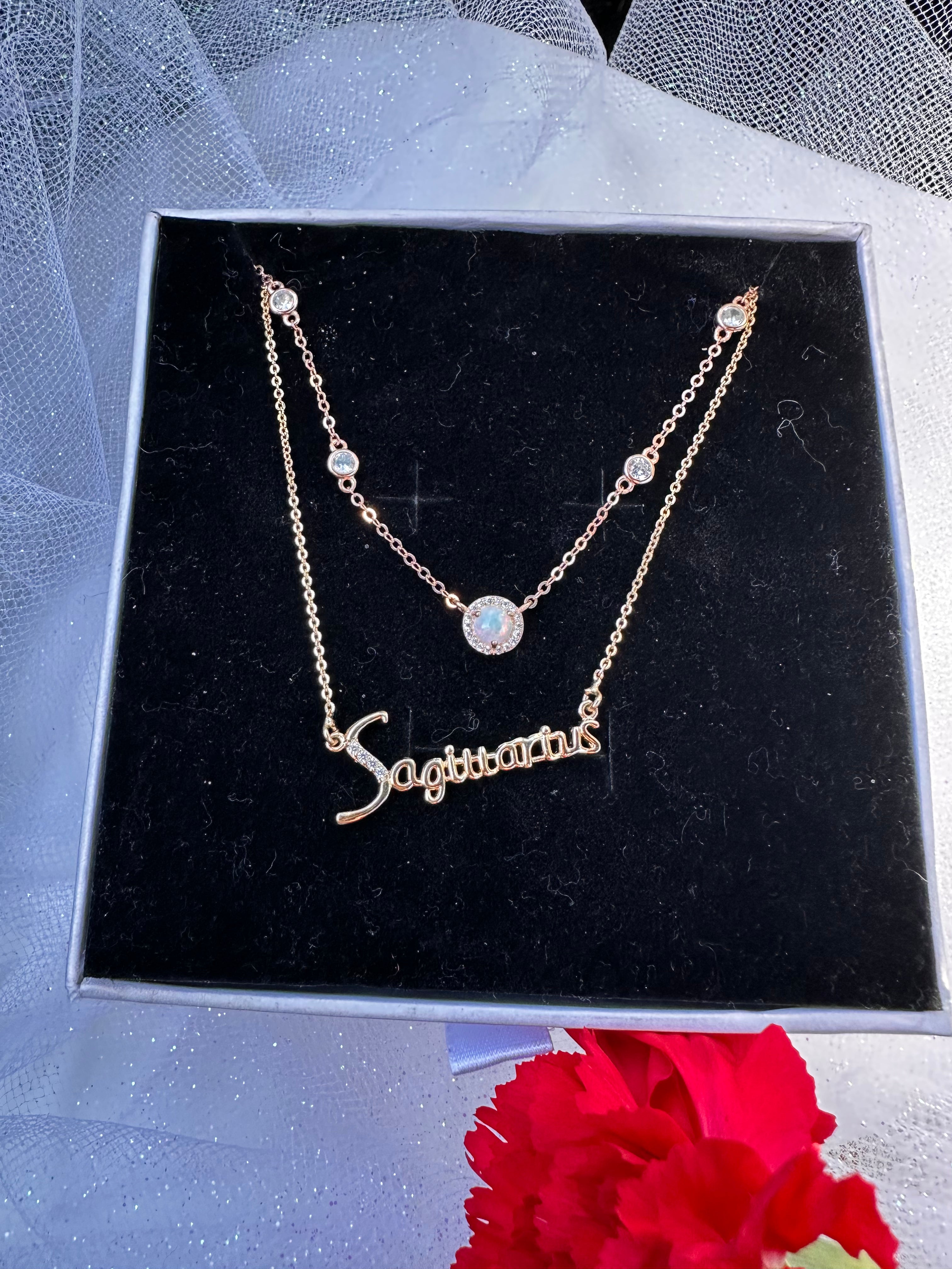 Sagittarius Opal Necklace Set
