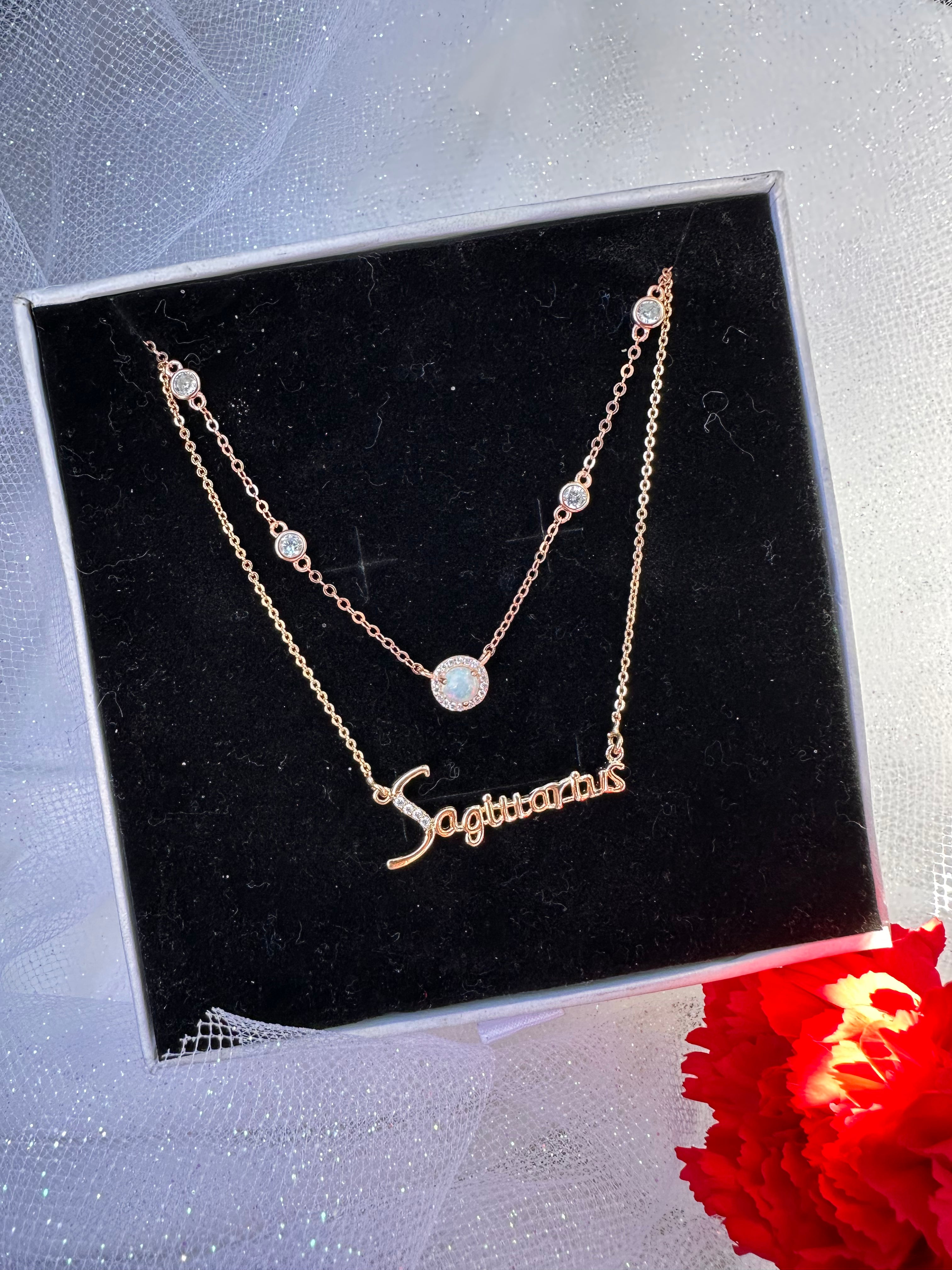 Sagittarius Opal Necklace Set
