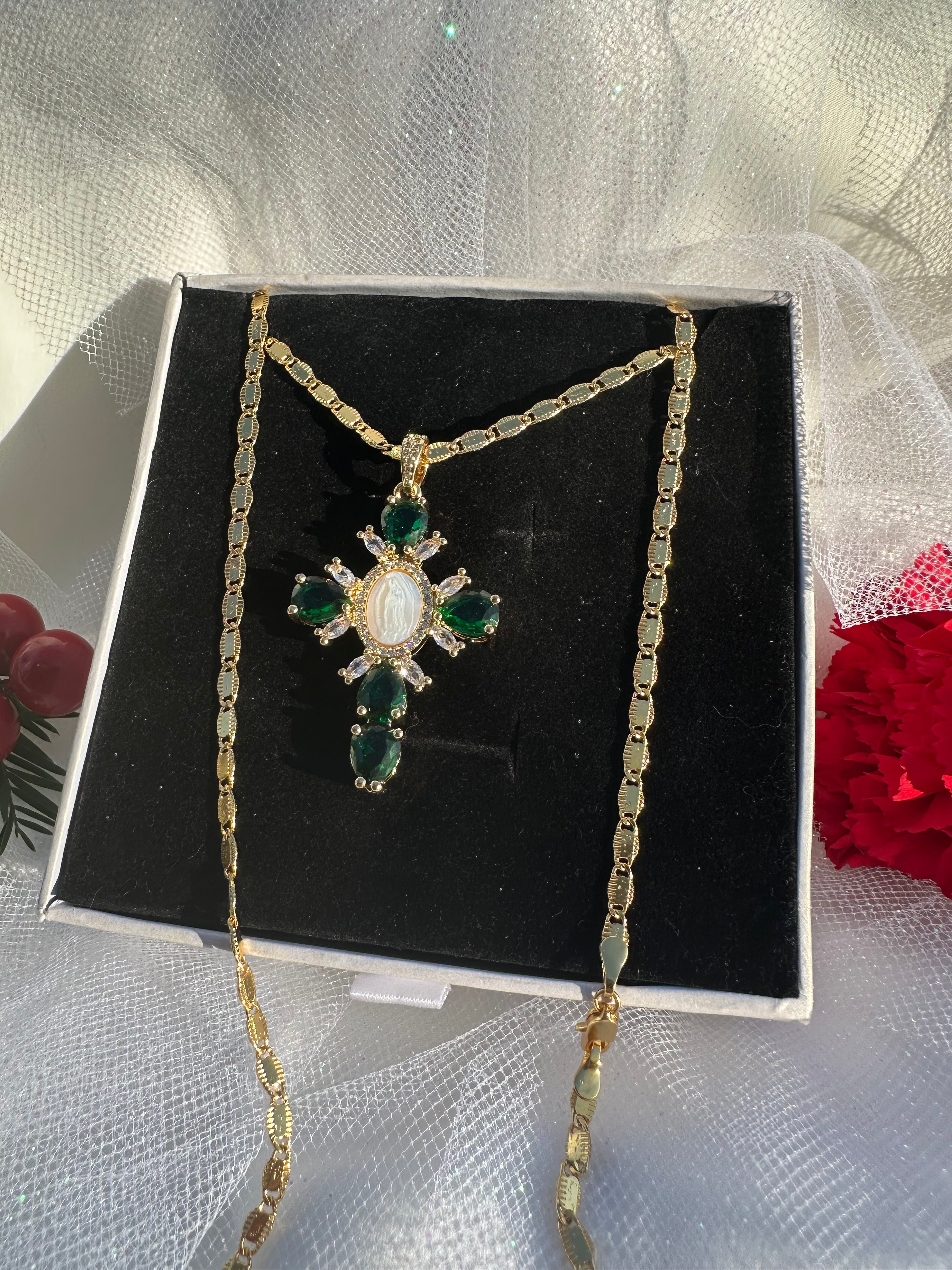 Lady de Guadalupe Cross Necklace